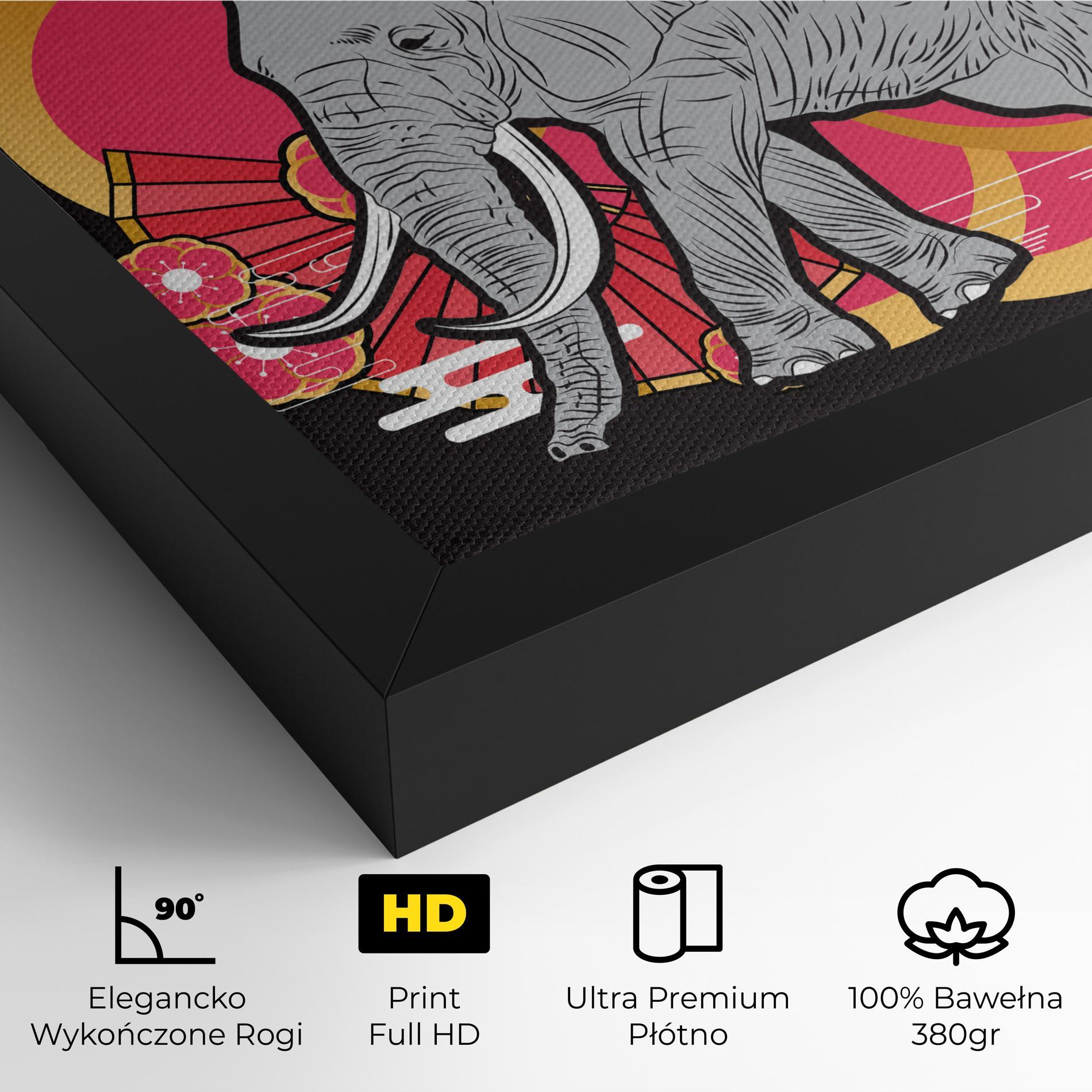 Obraz na Płótnie Elephant On Pink mockup 4