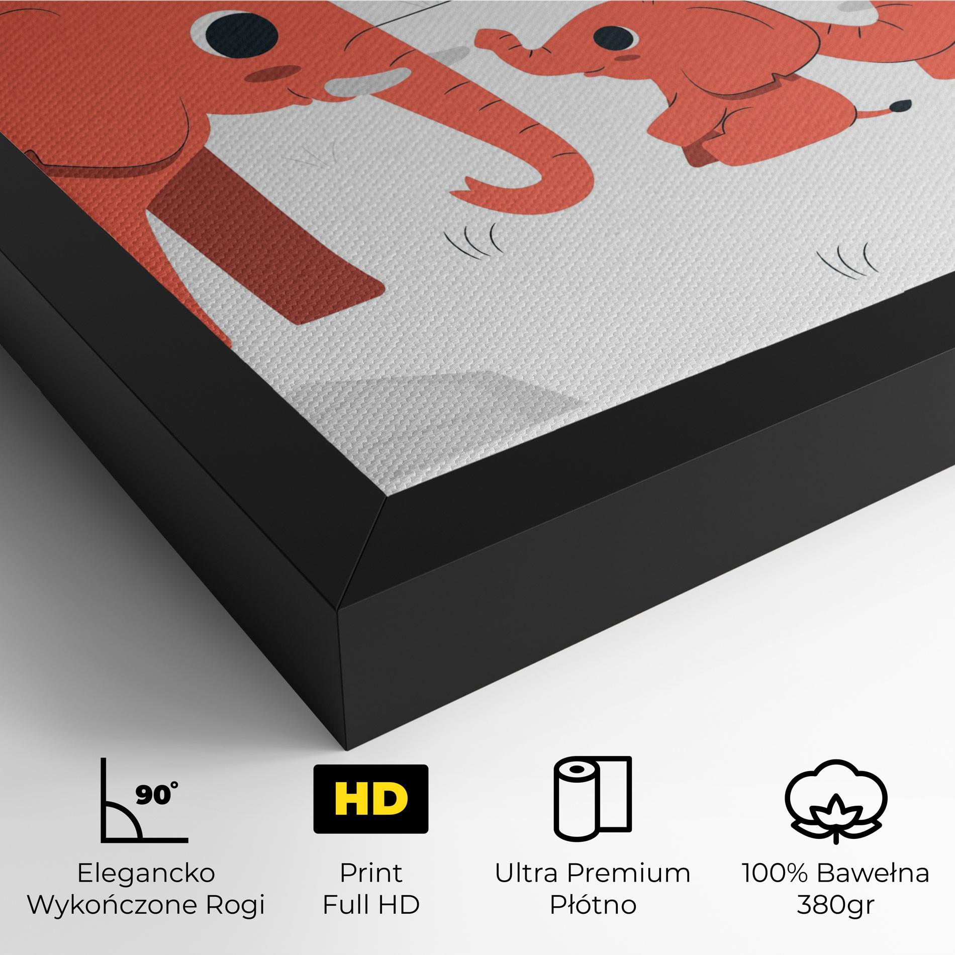 Obraz na Płótnie Orange Elephant mockup 4