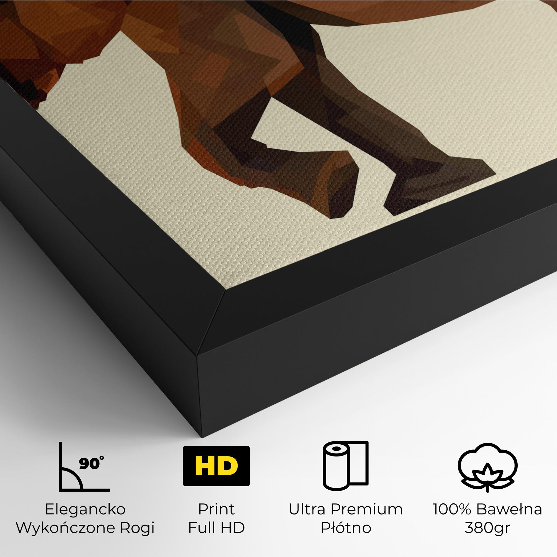 Obraz na Płótnie Walking Elephant Cream mockup 4