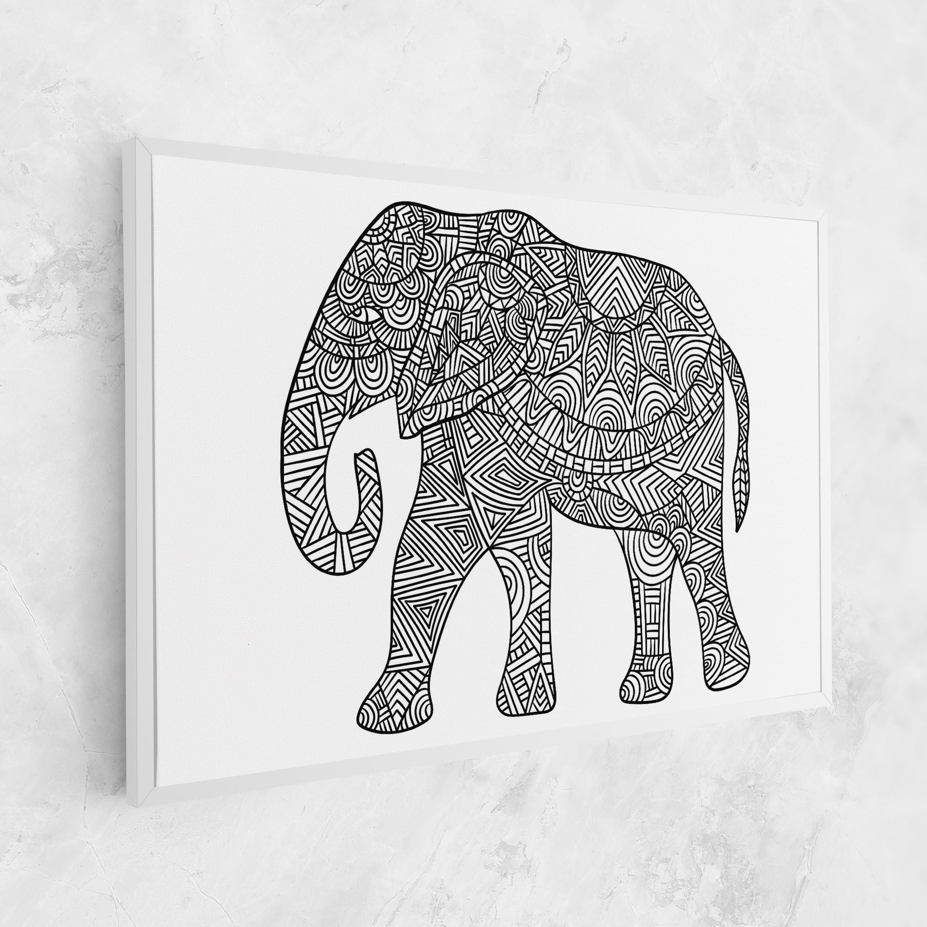 Obraz na Płótnie Elephant Mandala mockup 1