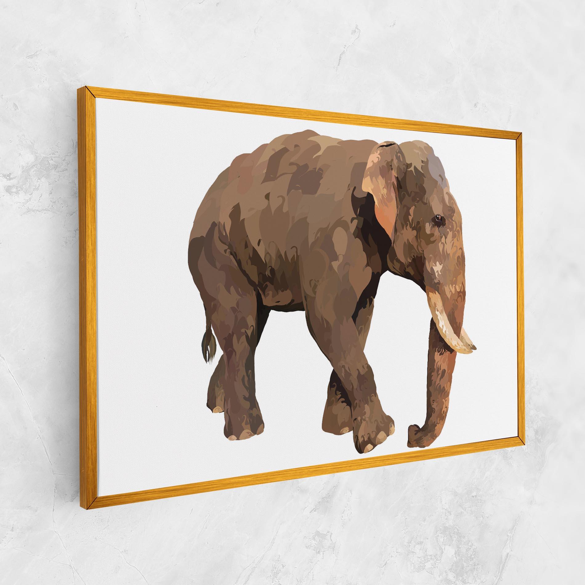 Obraz na Płótnie Brown Elephant mockup 1