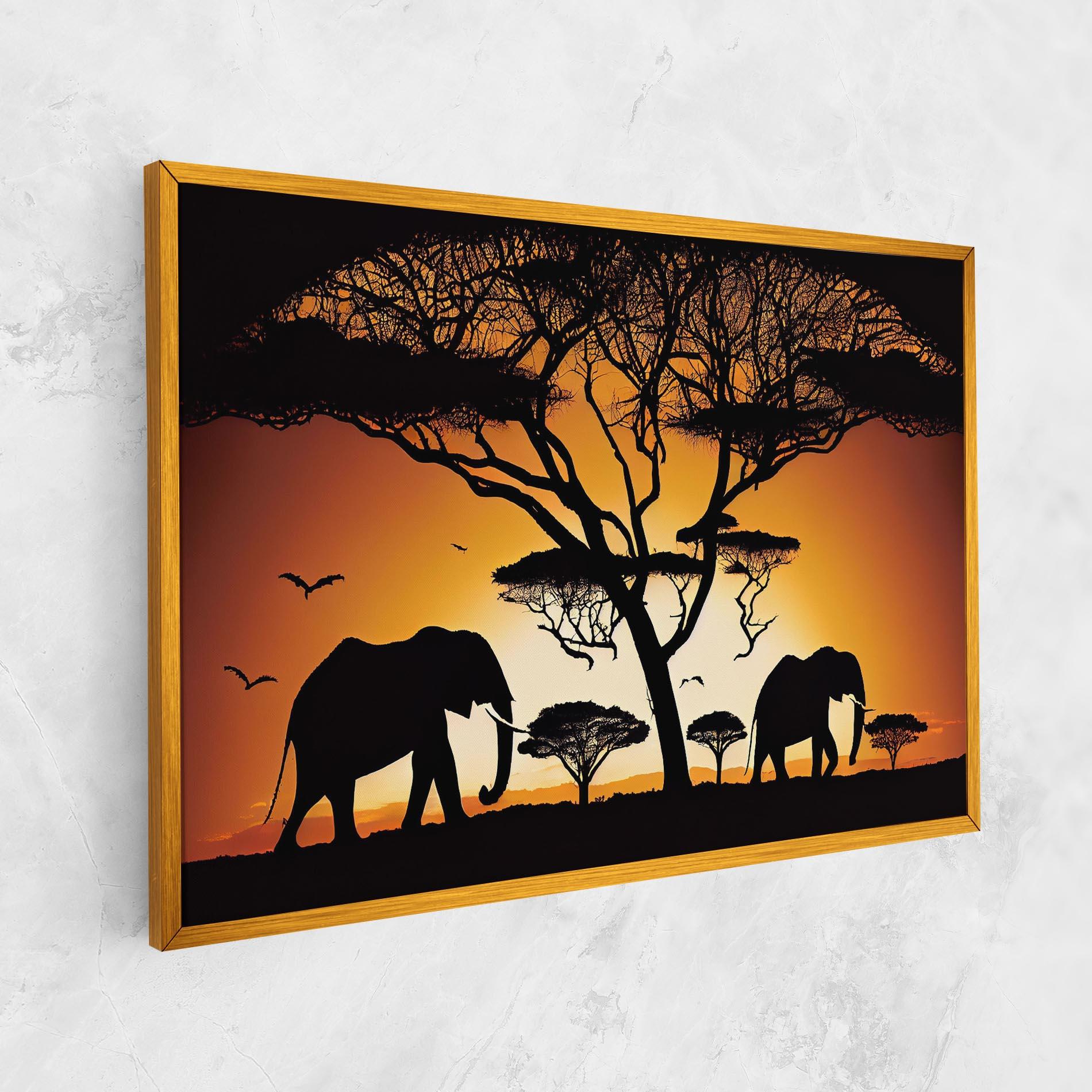 Obraz na Płótnie Sunset Silhouette mockup 1