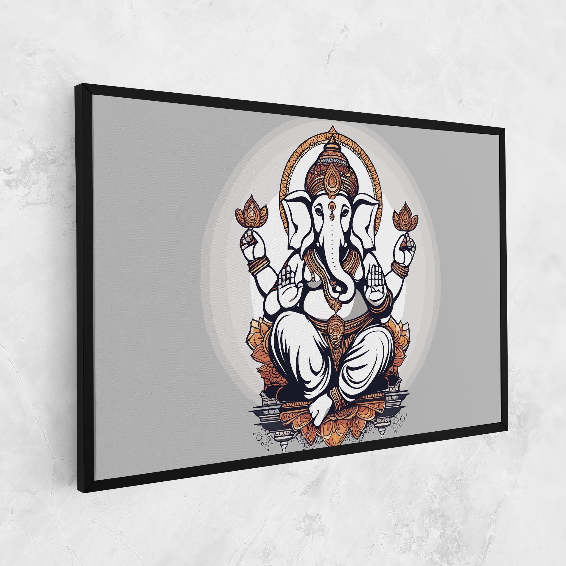 Obraz na Płótnie Chaturthi Greys mockup 1