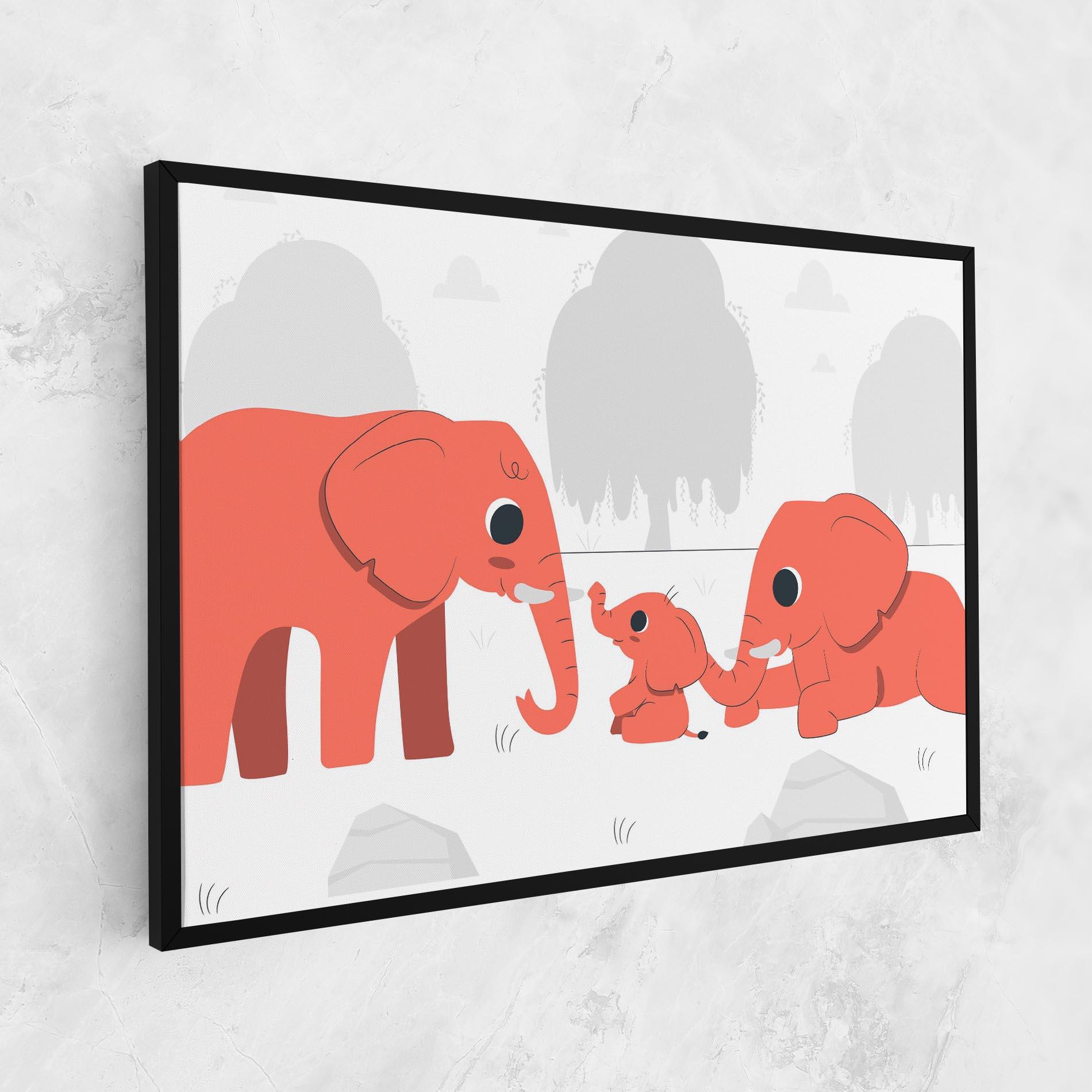 Obraz na Płótnie Orange Elephant mockup 1