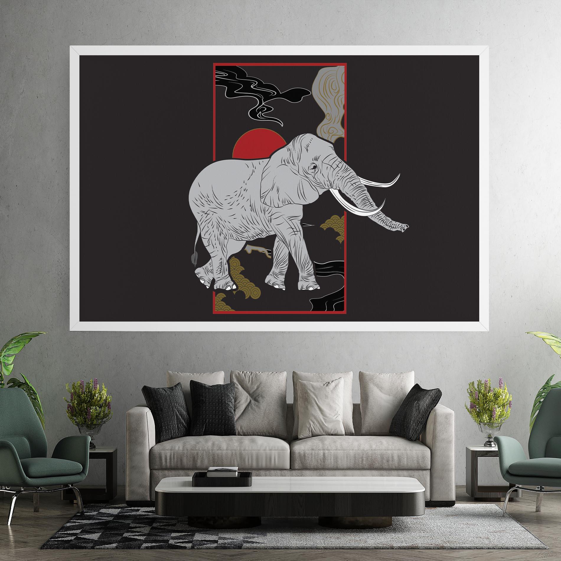 Obraz na Płótnie Elephant Asia mockup 7