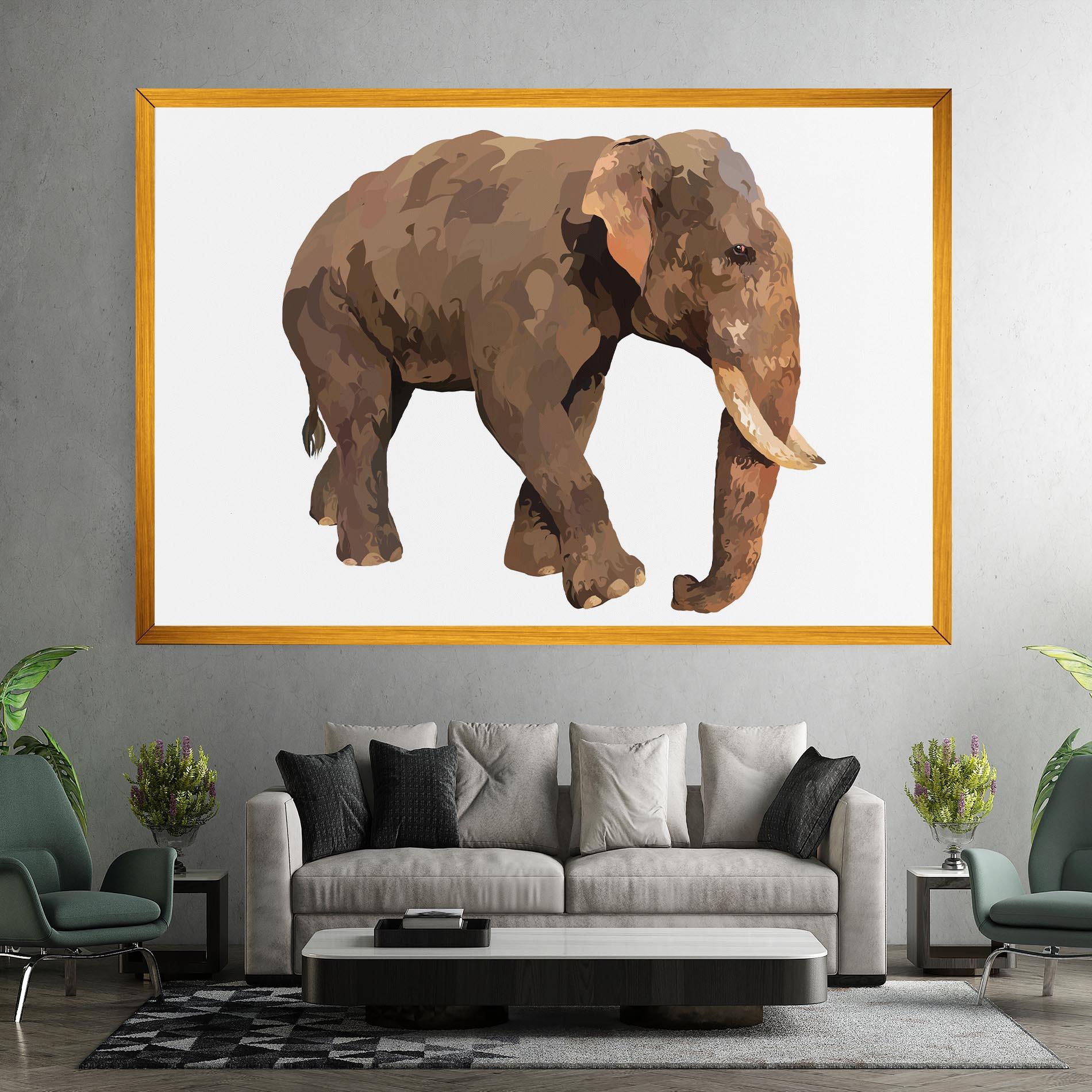 Obraz na Płótnie Brown Elephant mockup 7