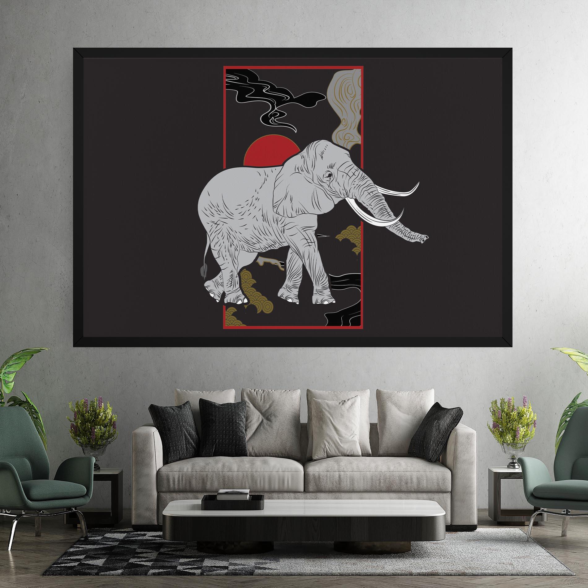 Obraz na Płótnie Elephant Asia mockup 7