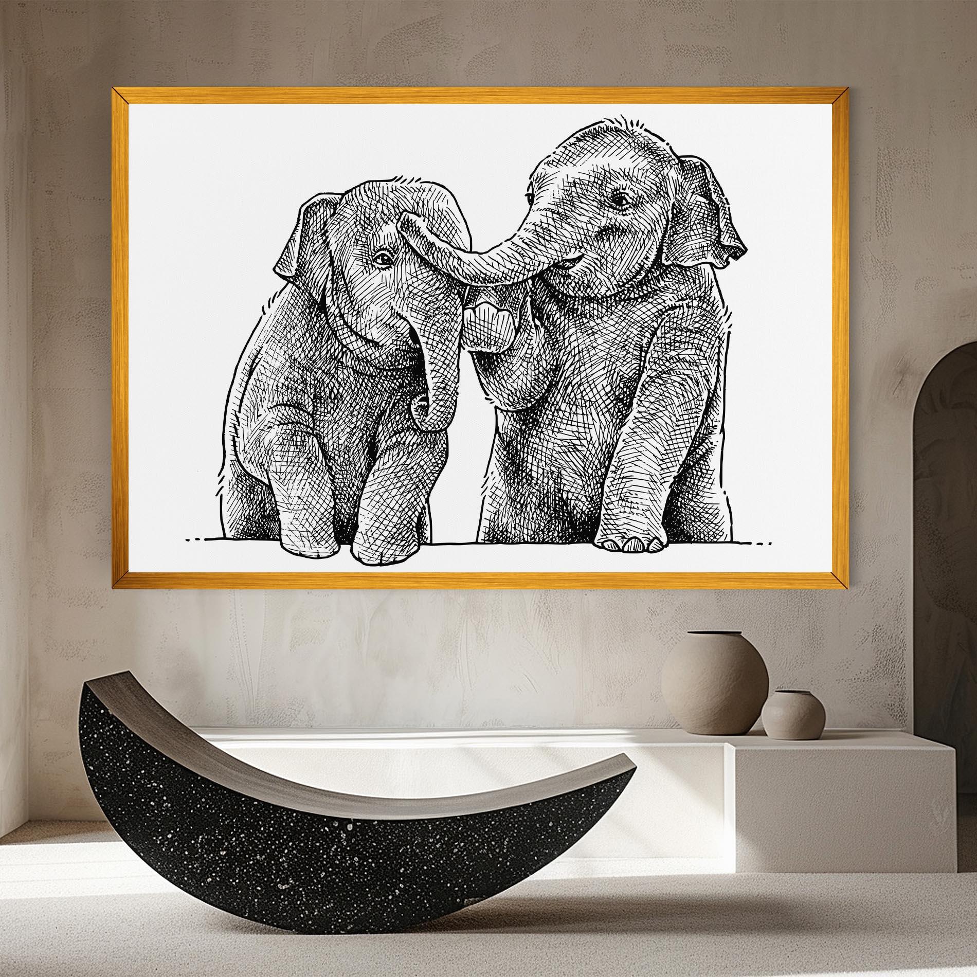 Obraz na Płótnie Baby Elephants mockup 8