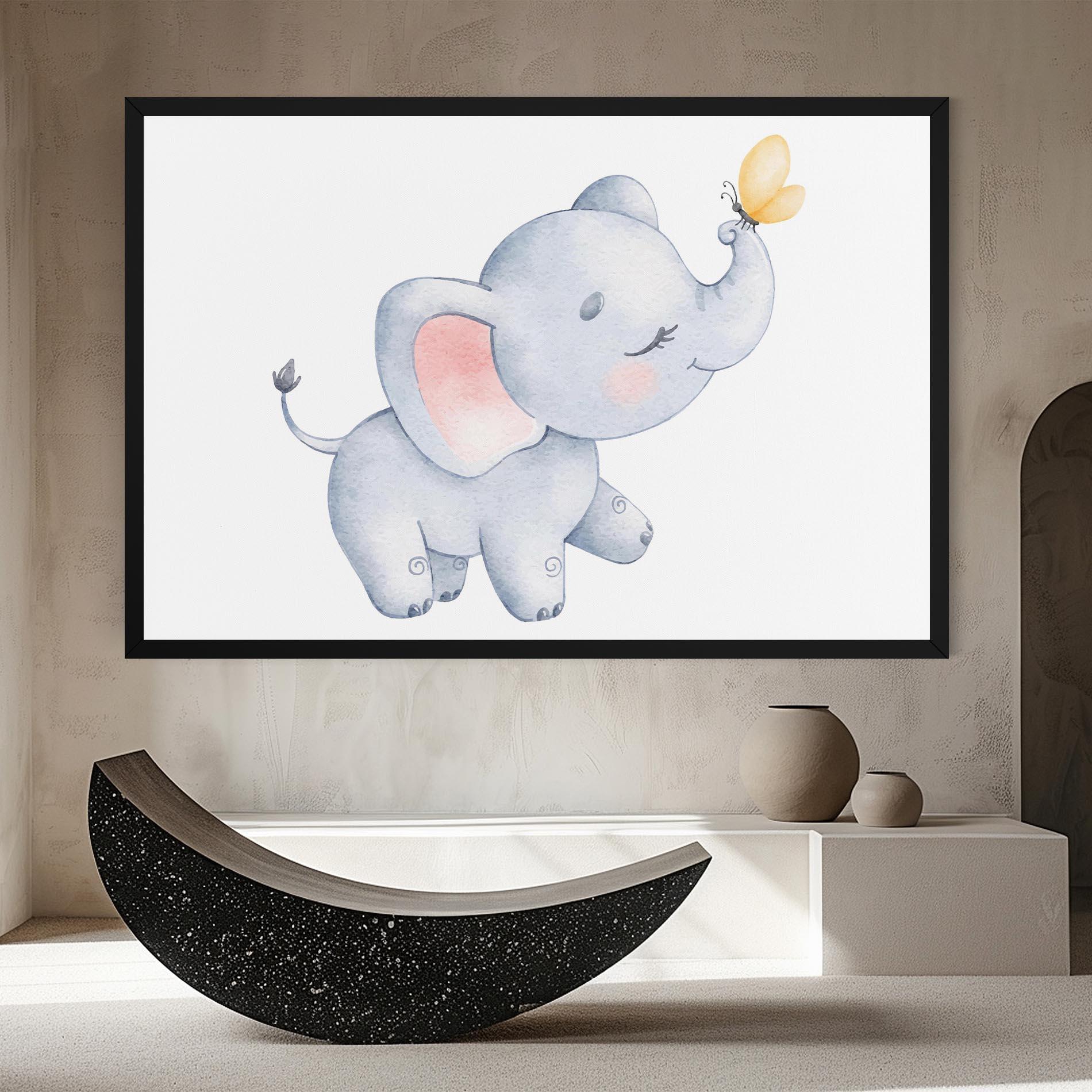 Obraz na Płótnie Elephant Butterfly mockup 8