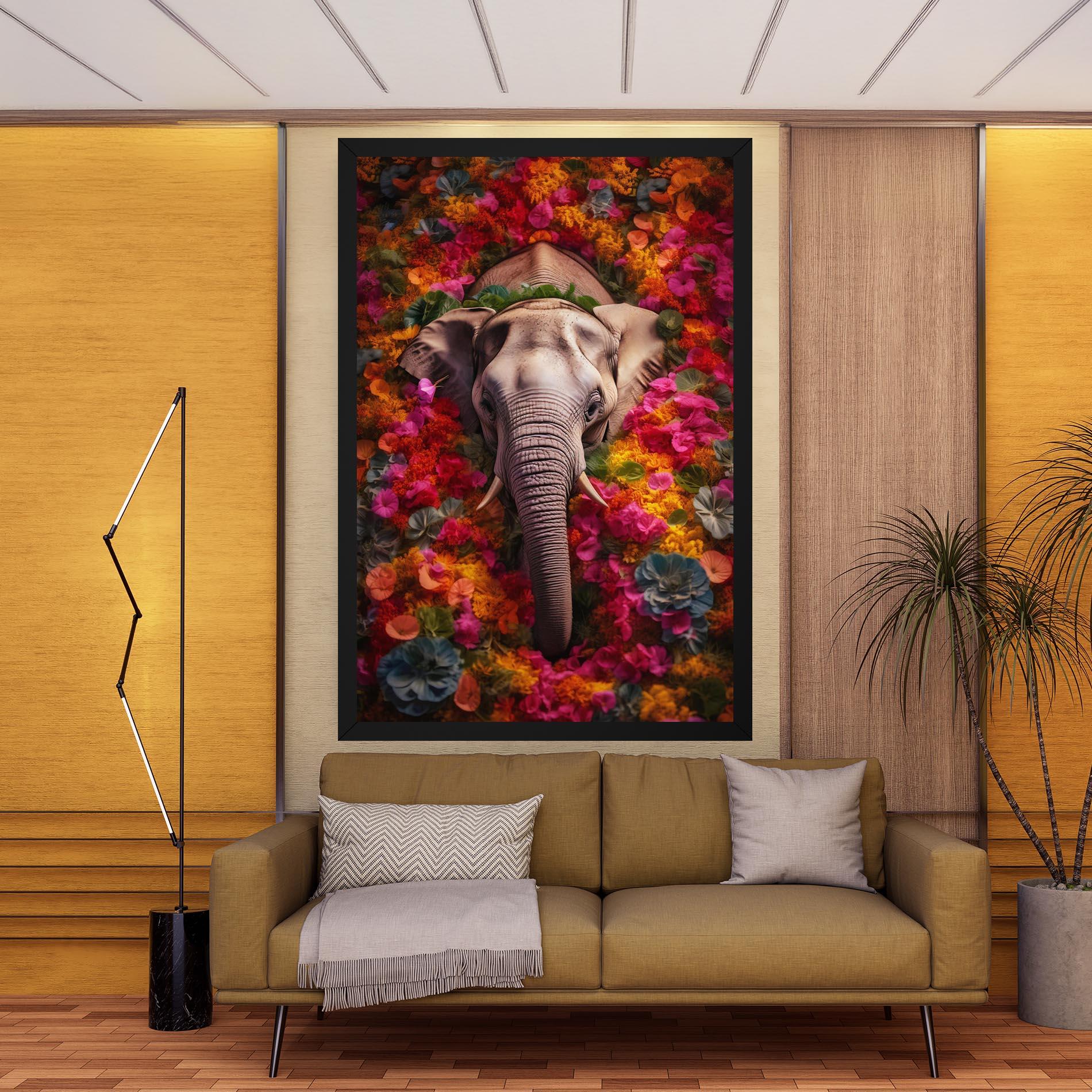 Obraz na Płótnie Flower Elephant mockup 9