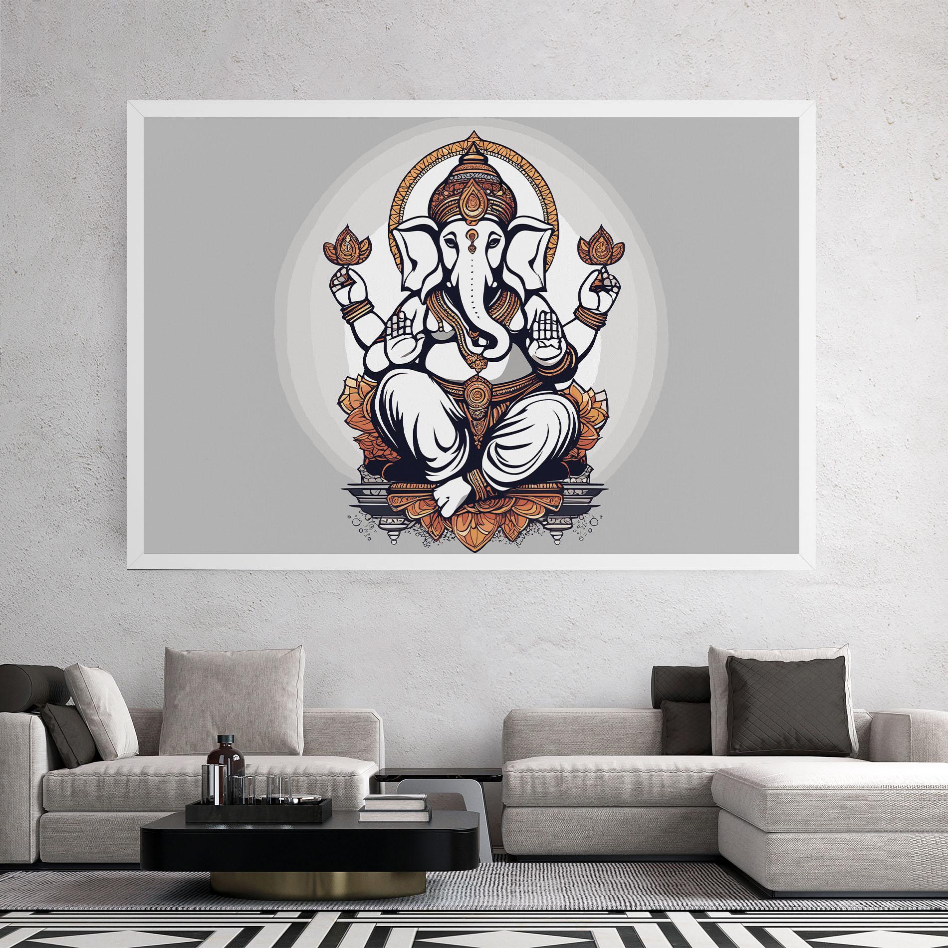 Obraz na Płótnie Chaturthi Greys mockup 2