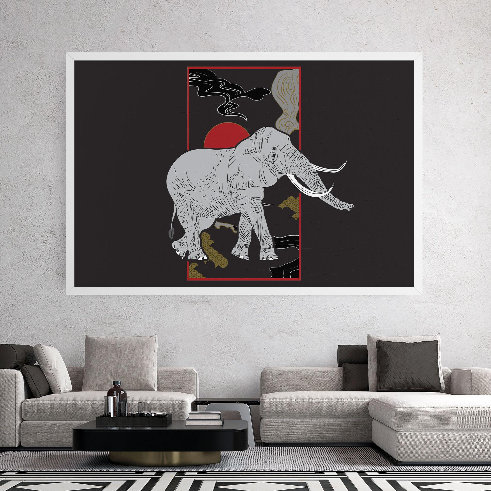 Obraz na Płótnie Elephant Asia mockup 2