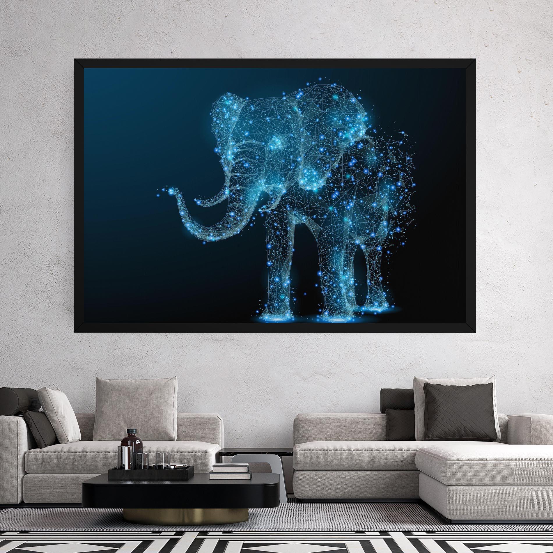 Obraz na Płótnie Digital Elephant mockup 2