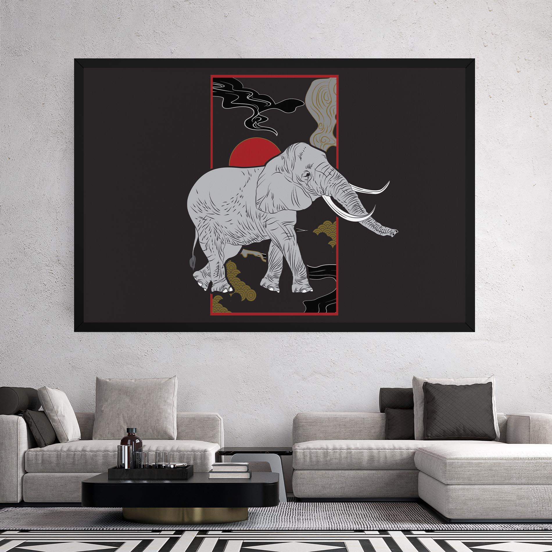 Obraz na Płótnie Elephant Asia mockup 2