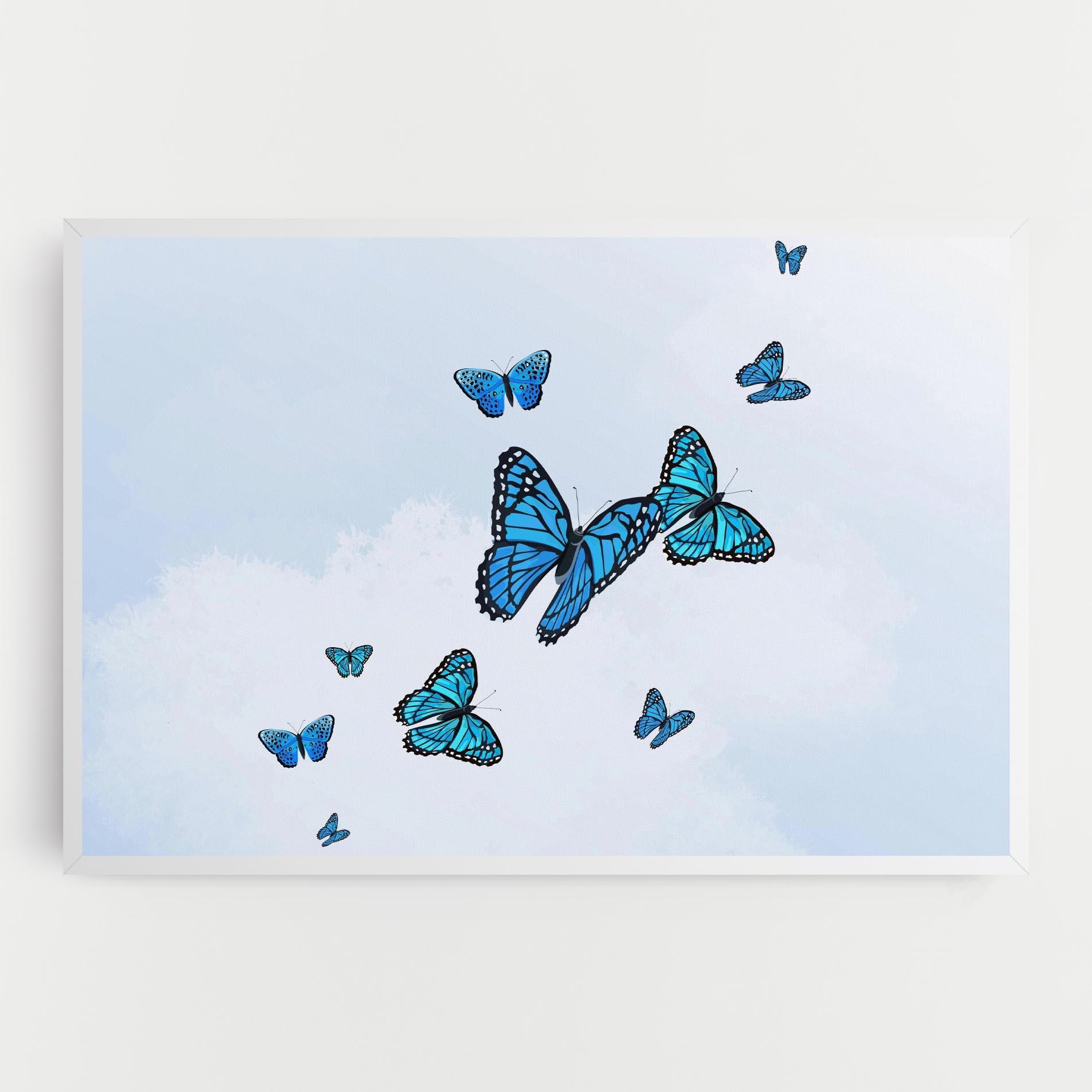 Obraz na Płótnie Blue Sky Butterfly mockup 0