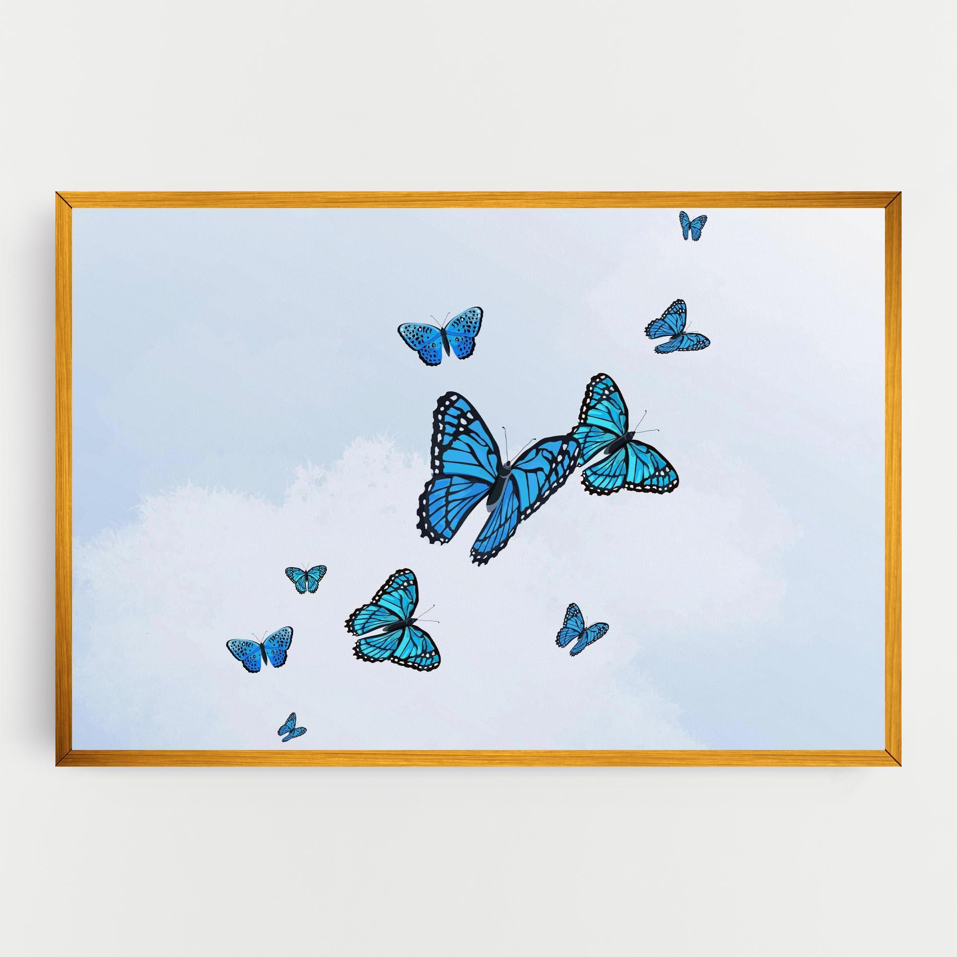 Obraz na Płótnie Blue Sky Butterfly mockup 0