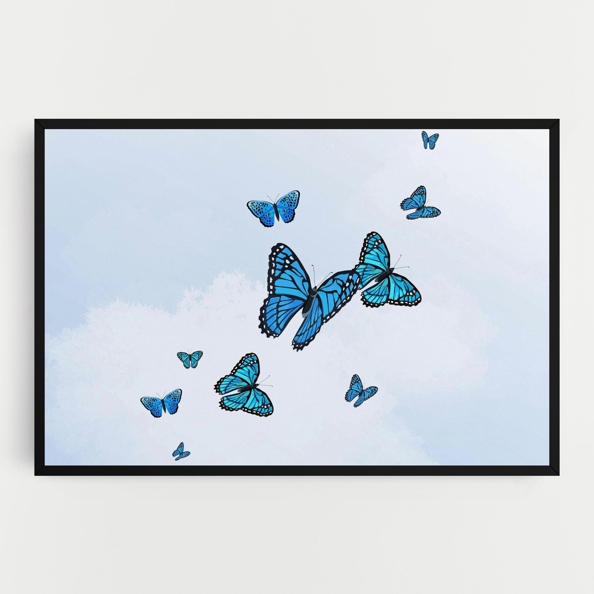 Obraz na Płótnie Blue Sky Butterfly mockup 0