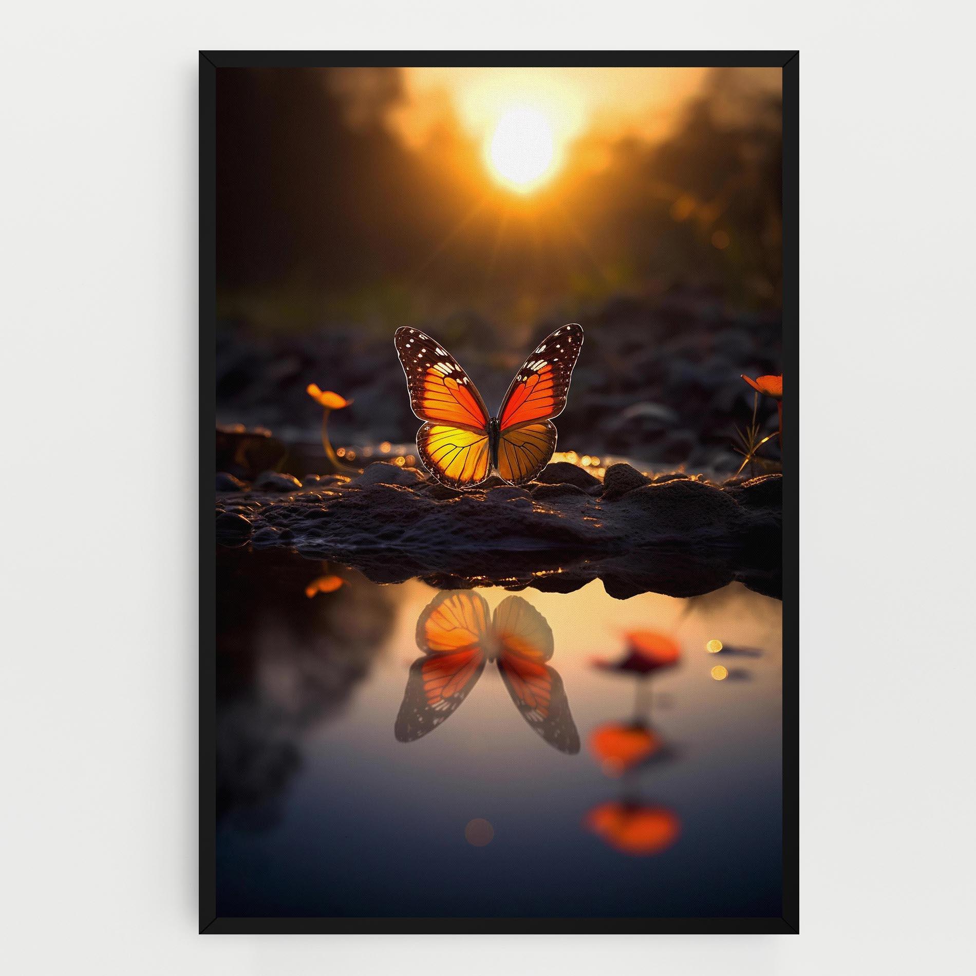 Obraz na Płótnie Sun Water Butterfly mockup 0