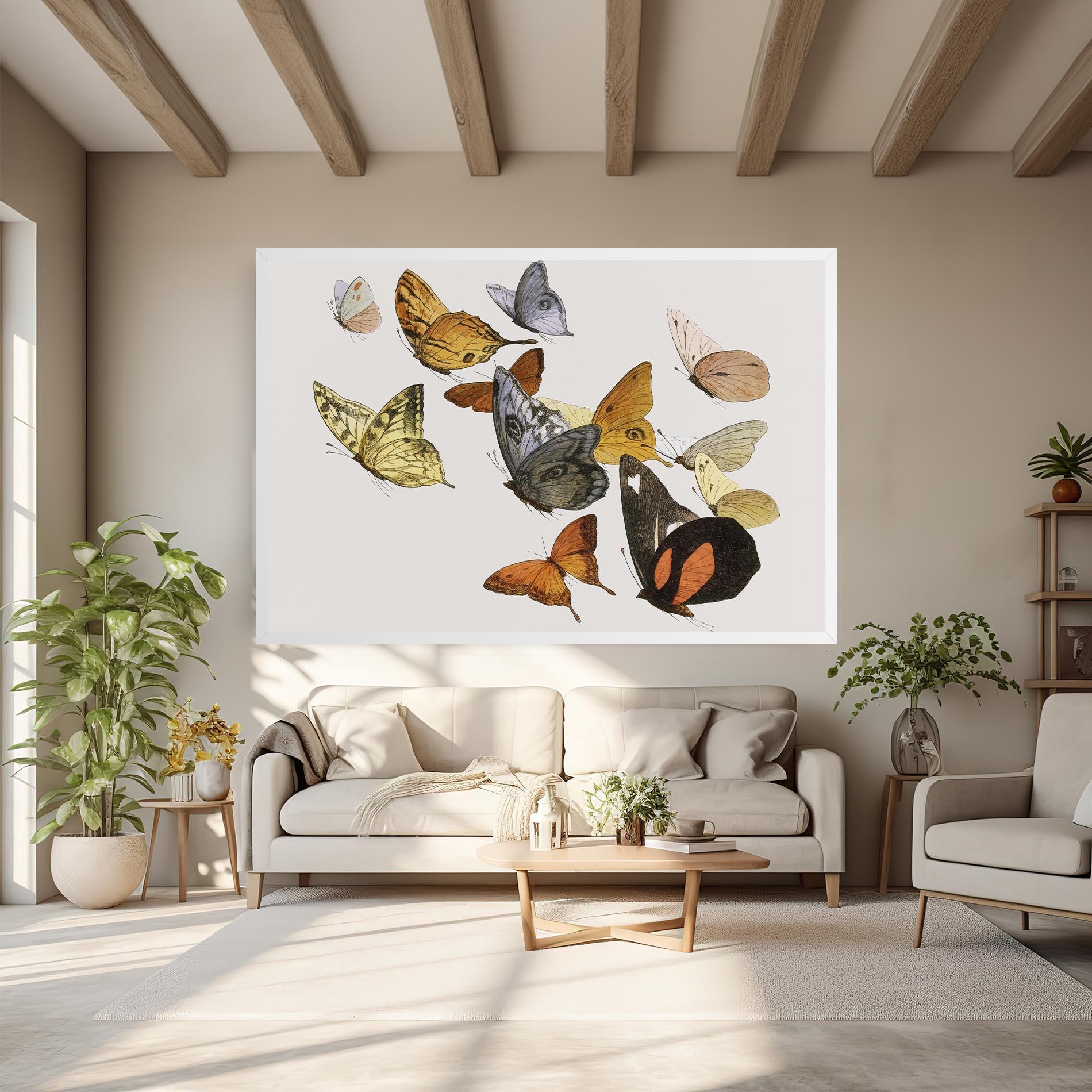 Obraz na Płótnie Butterfly Floating mockup 6