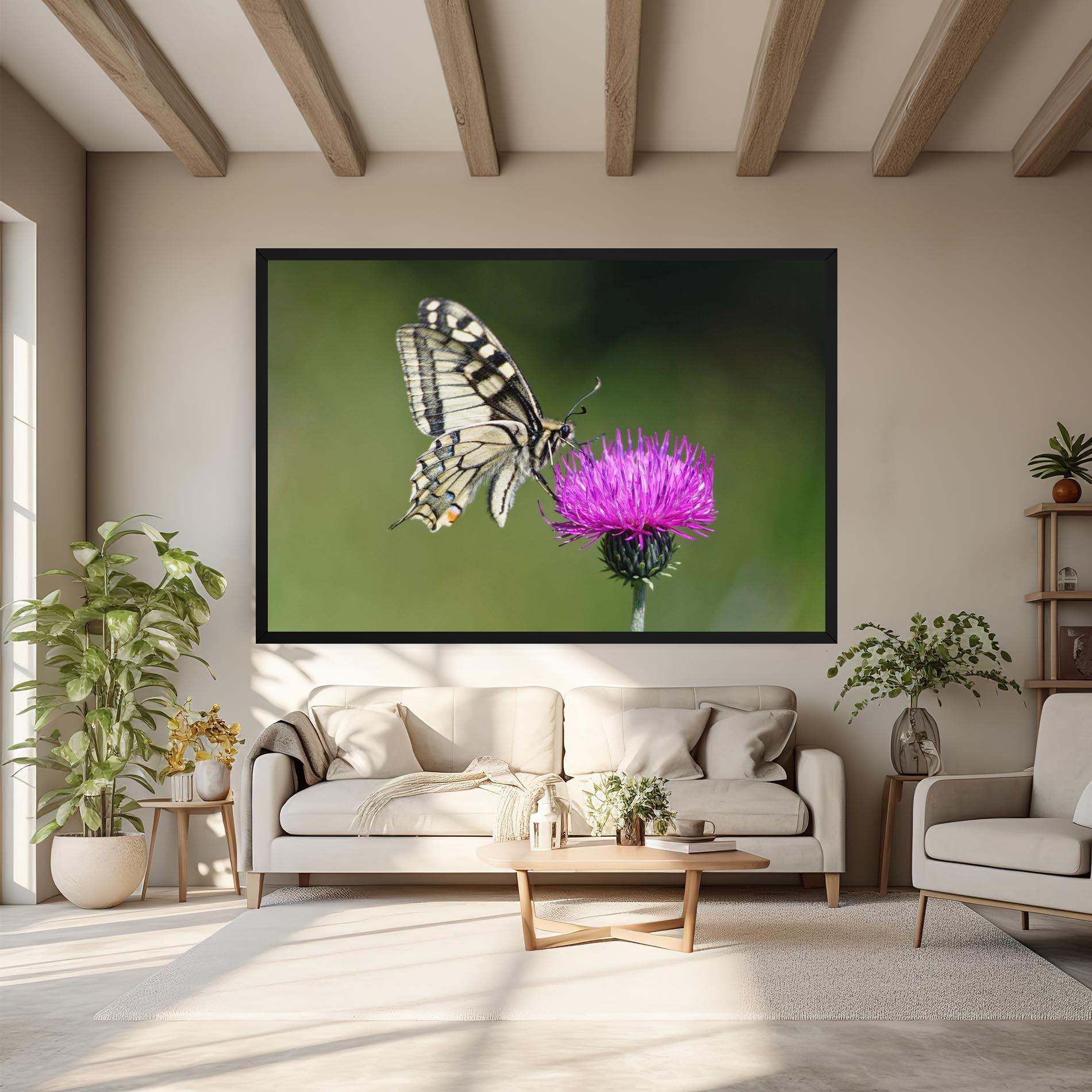 Obraz na Płótnie White Butterfly Pollen mockup 6