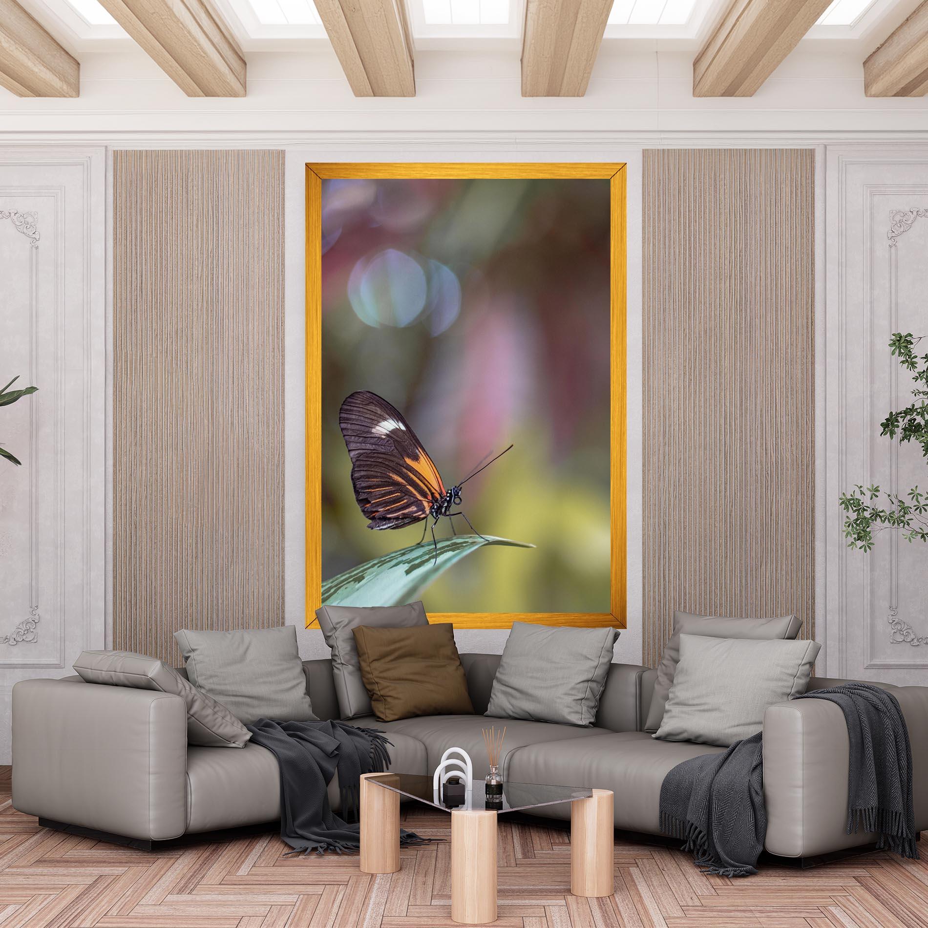 Obraz na Płótnie Dark Purple Butterfly mockup 6