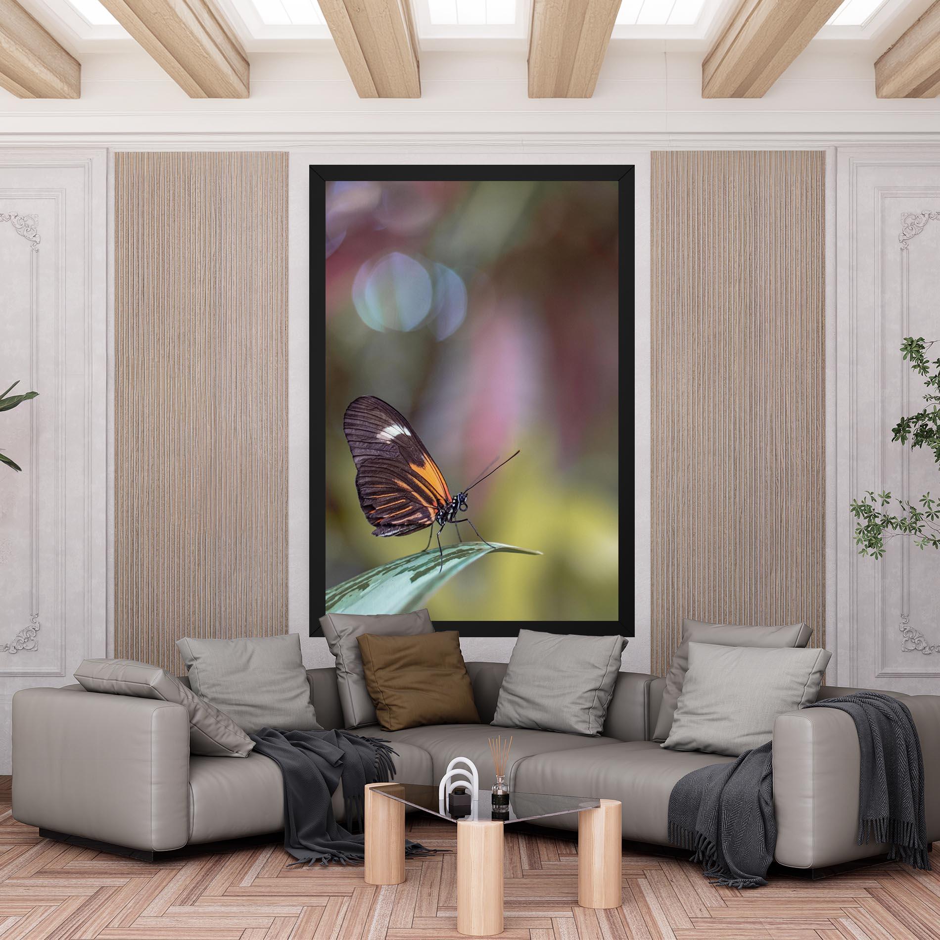 Obraz na Płótnie Dark Purple Butterfly mockup 6