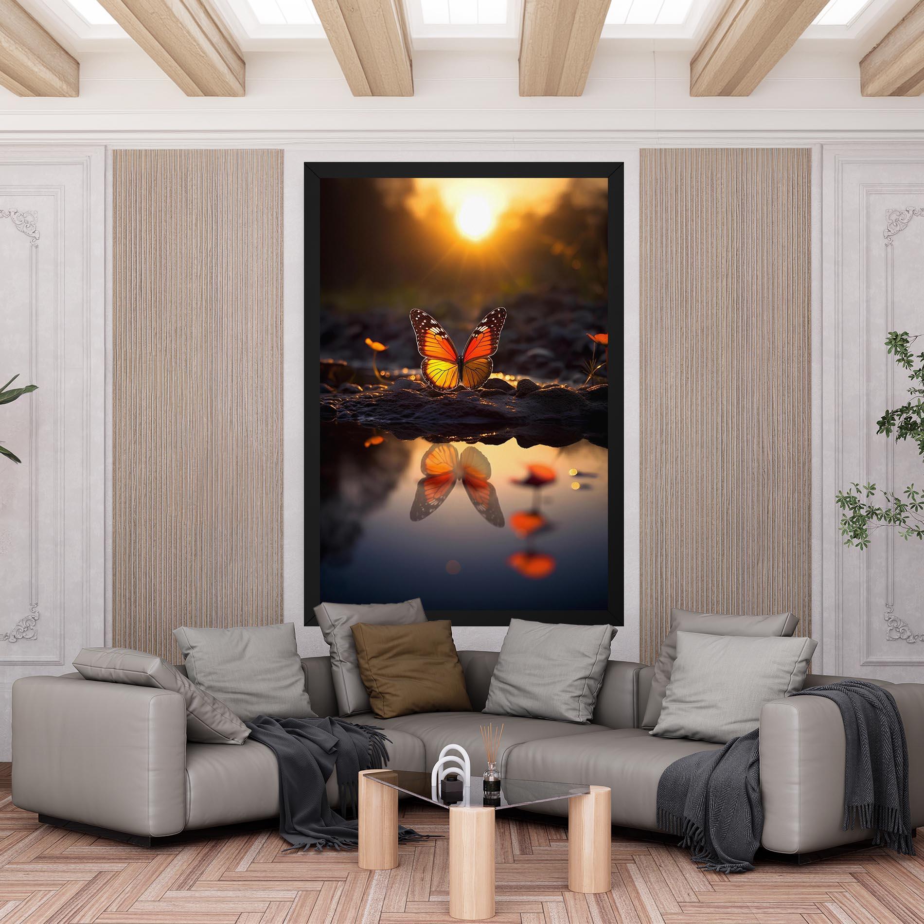 Obraz na Płótnie Sun Water Butterfly mockup 6