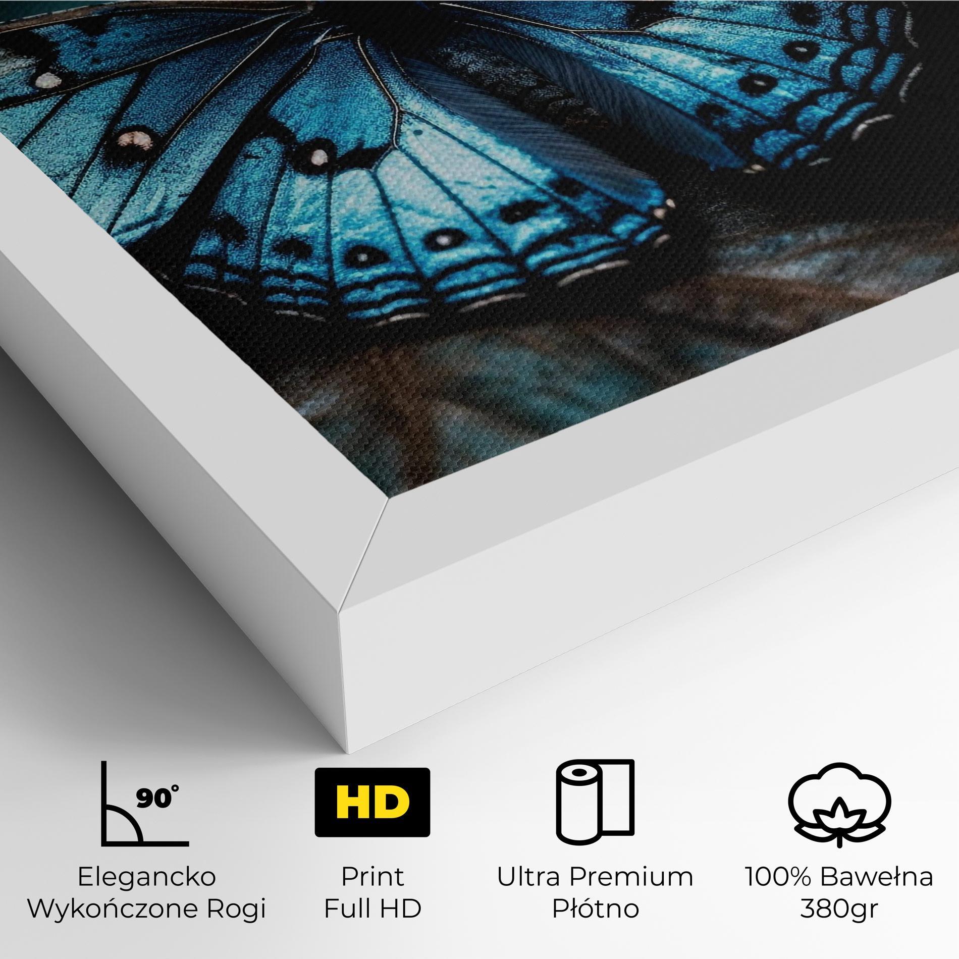 Obraz na Płótnie Dark Blue Buterfly mockup 4