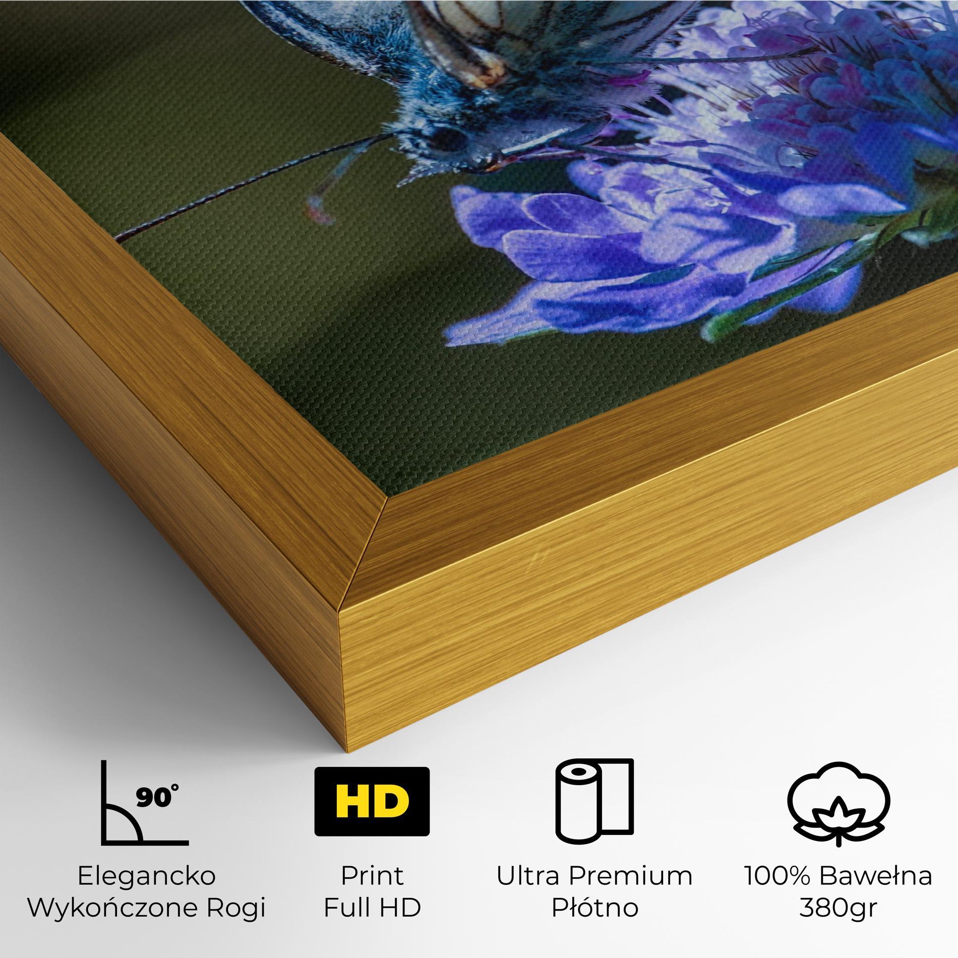 Obraz na Płótnie Blue Butterfly In Nature mockup 4