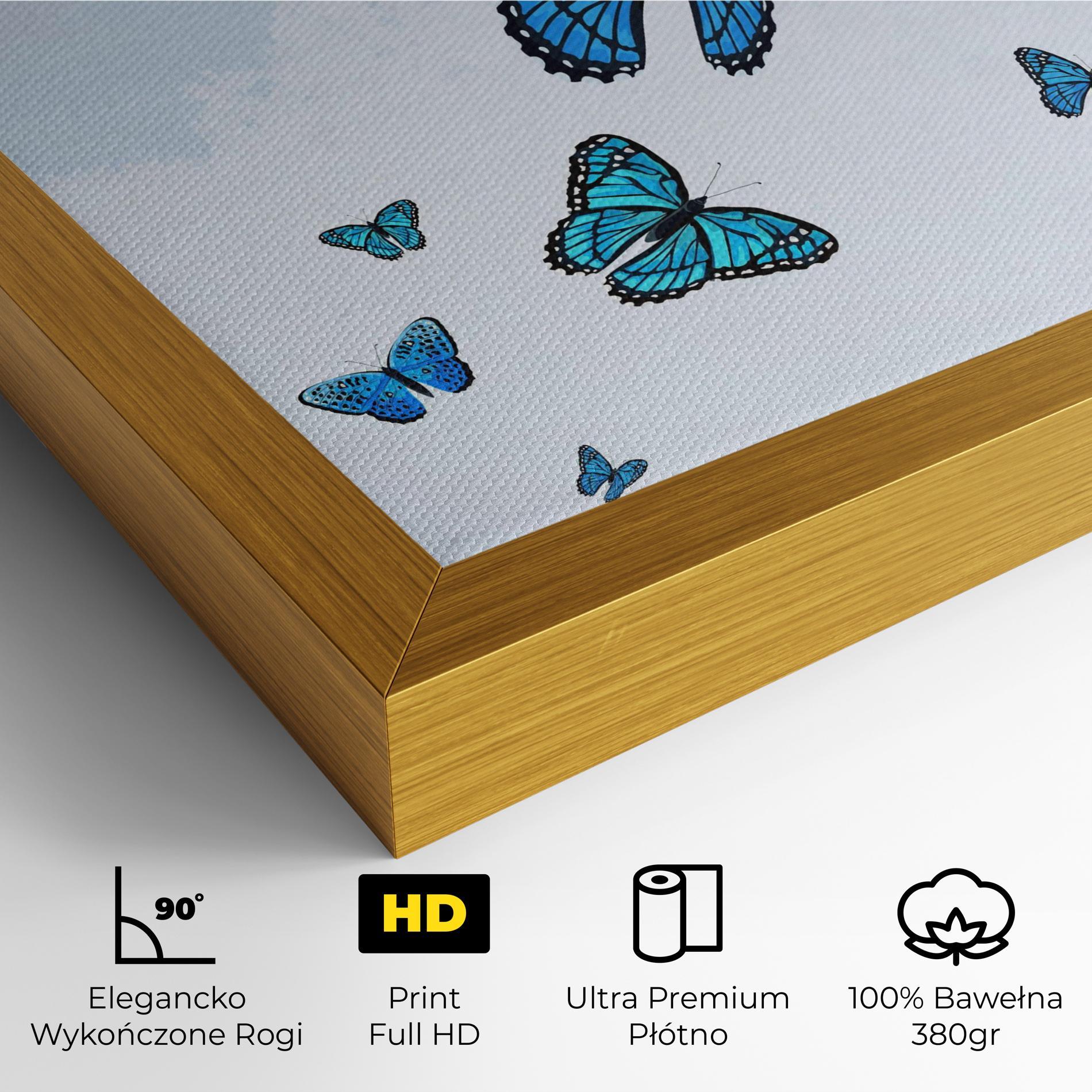Obraz na Płótnie Blue Sky Butterfly mockup 4