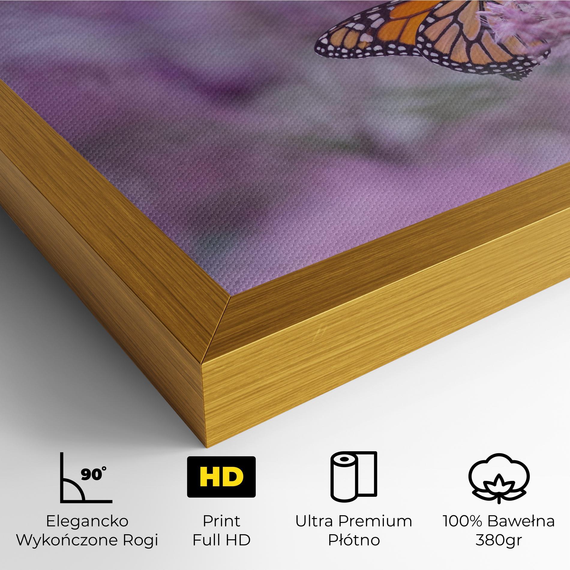 Obraz na Płótnie Purple Flower Butterfly mockup 4