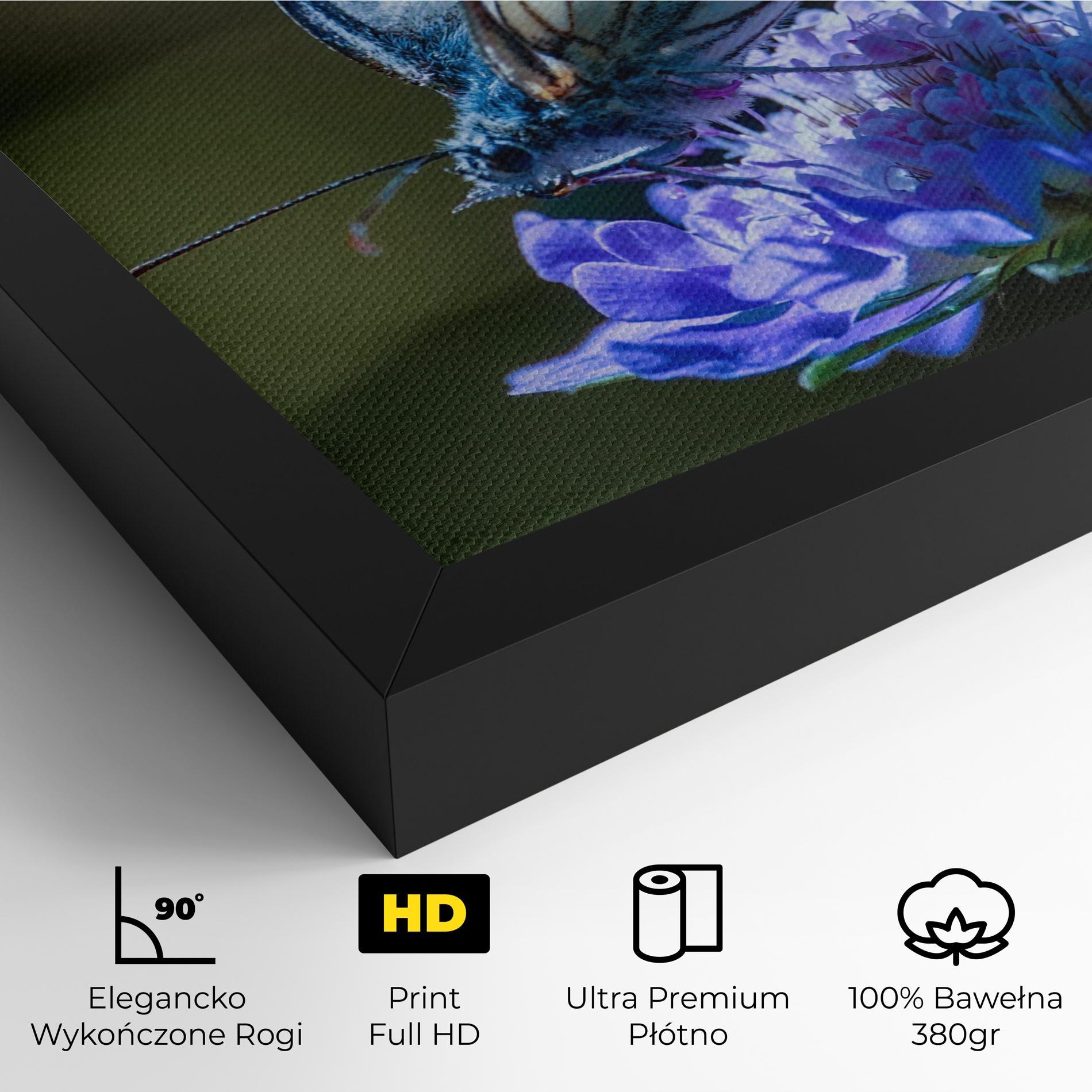 Obraz na Płótnie Blue Butterfly In Nature mockup 4