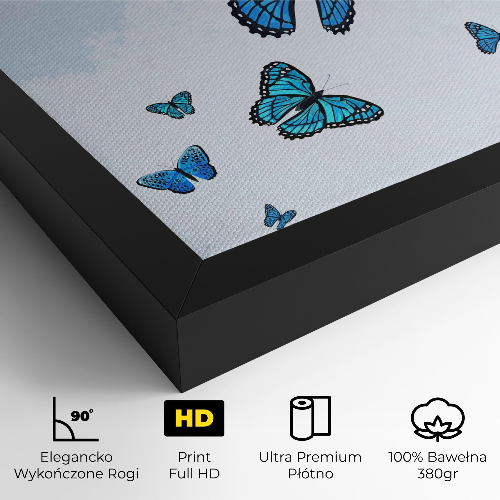 Obraz na Płótnie Blue Sky Butterfly mockup 4