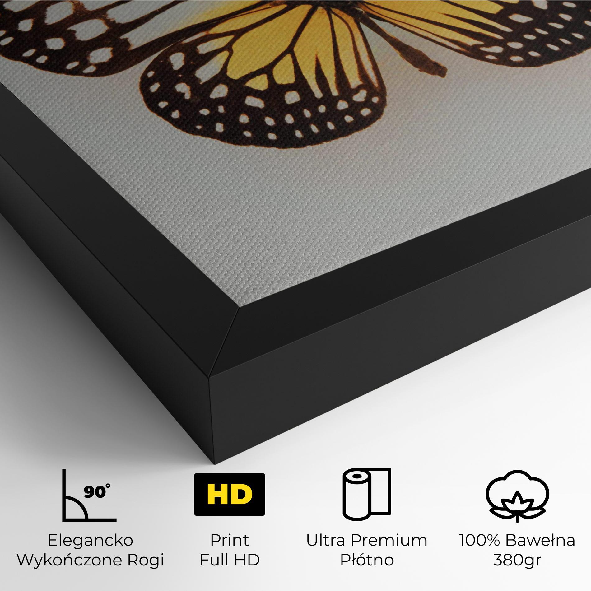 Obraz na Płótnie Butterfly On Grey mockup 4