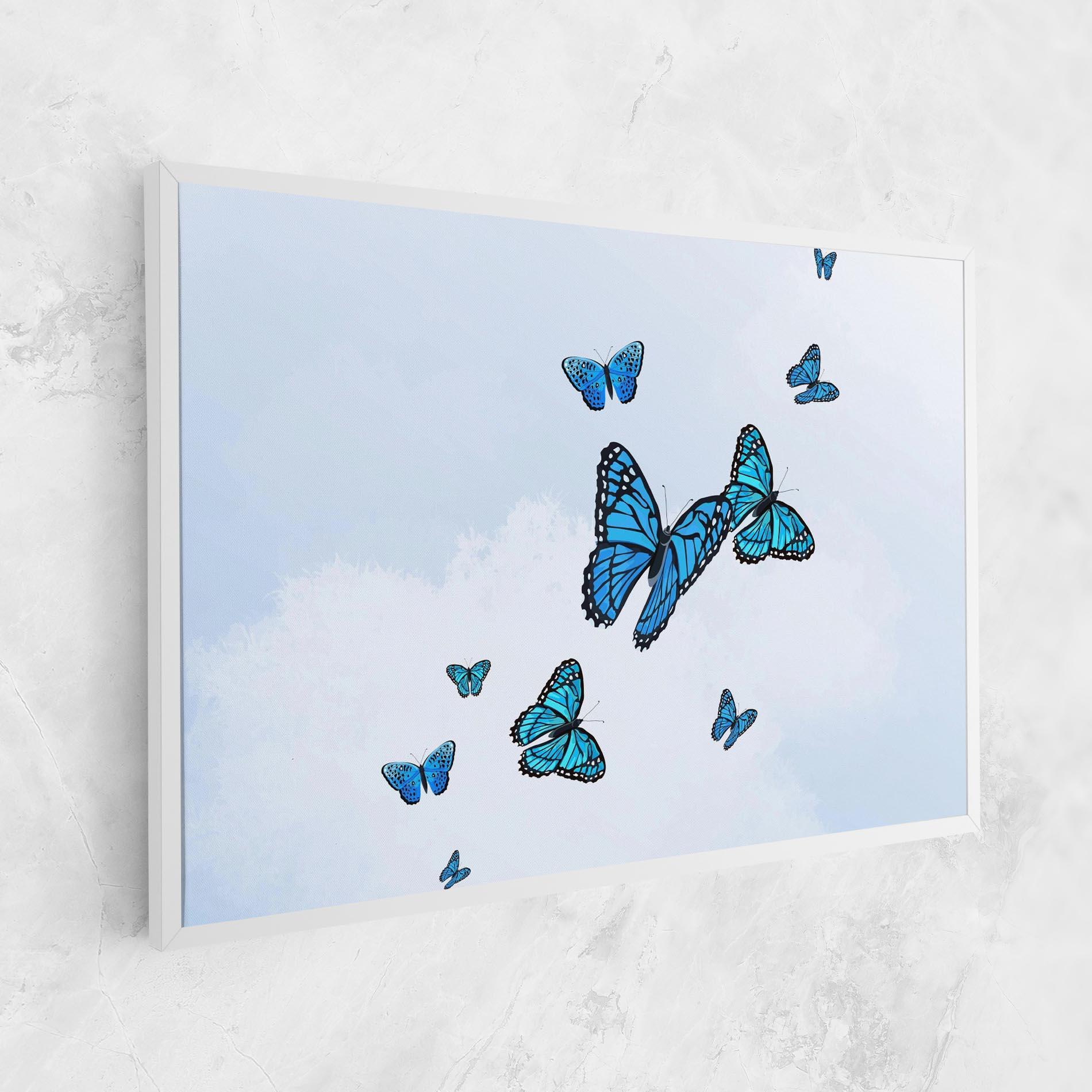 Obraz na Płótnie Blue Sky Butterfly mockup 1