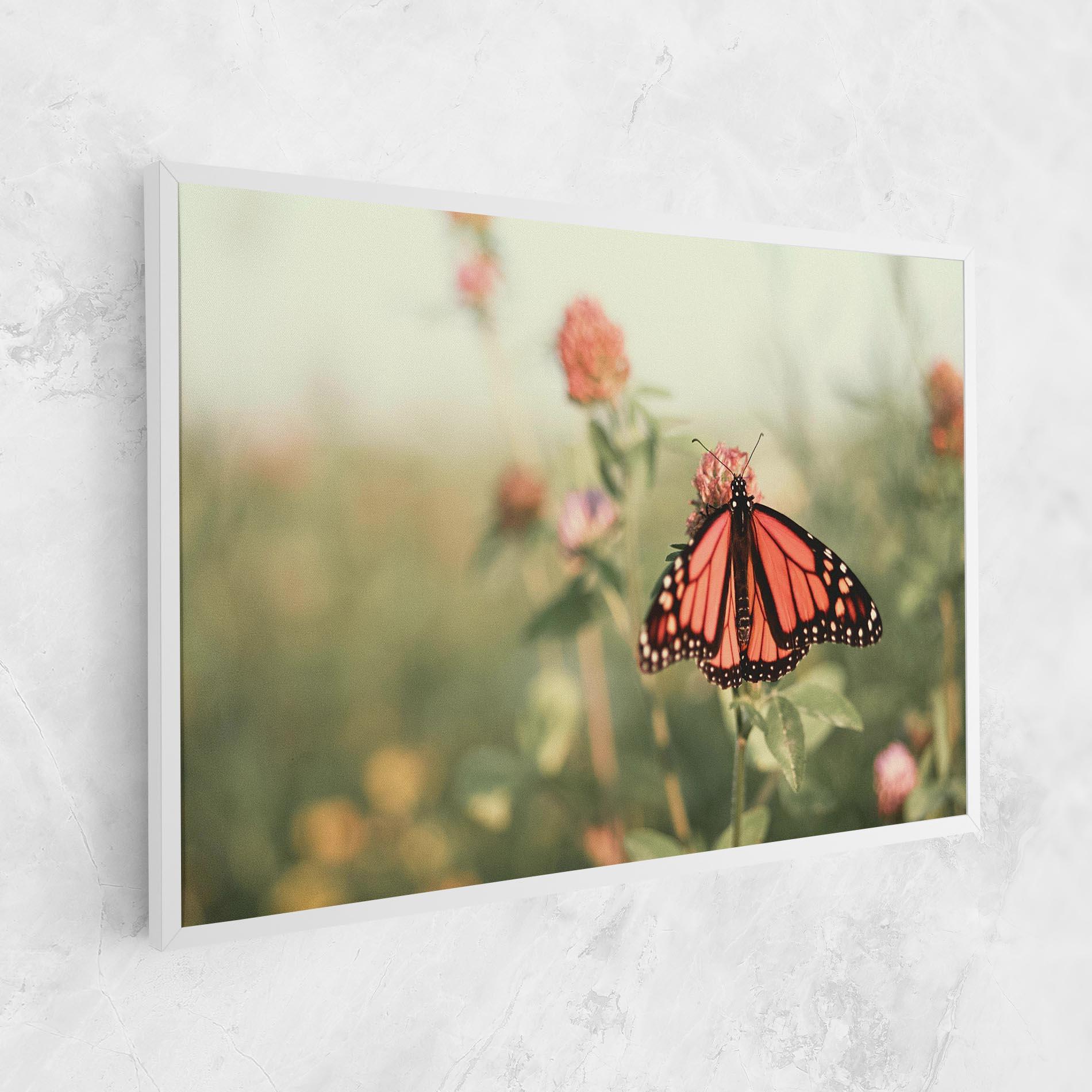 Obraz na Płótnie Light Red Butterfly mockup 1