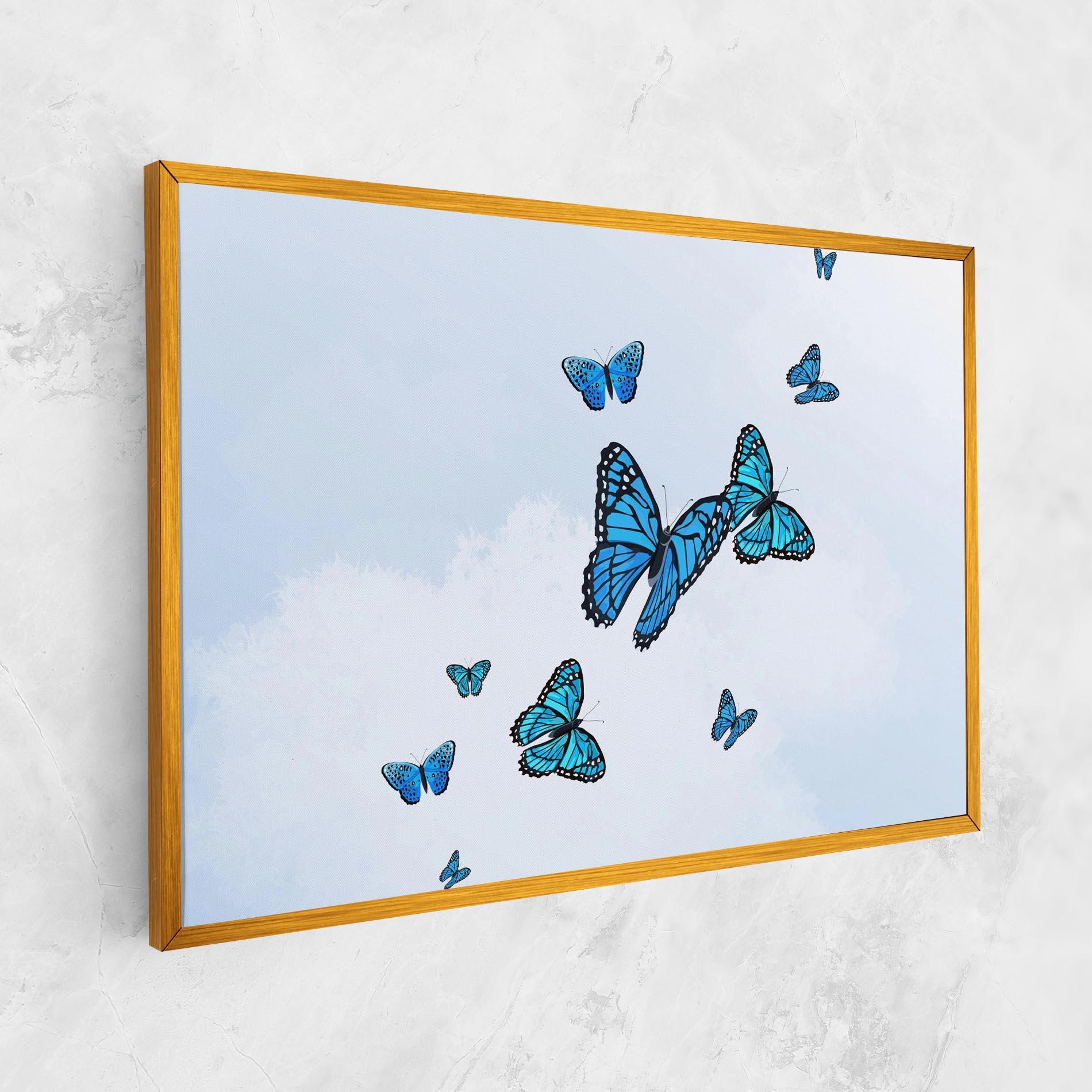 Obraz na Płótnie Blue Sky Butterfly mockup 1