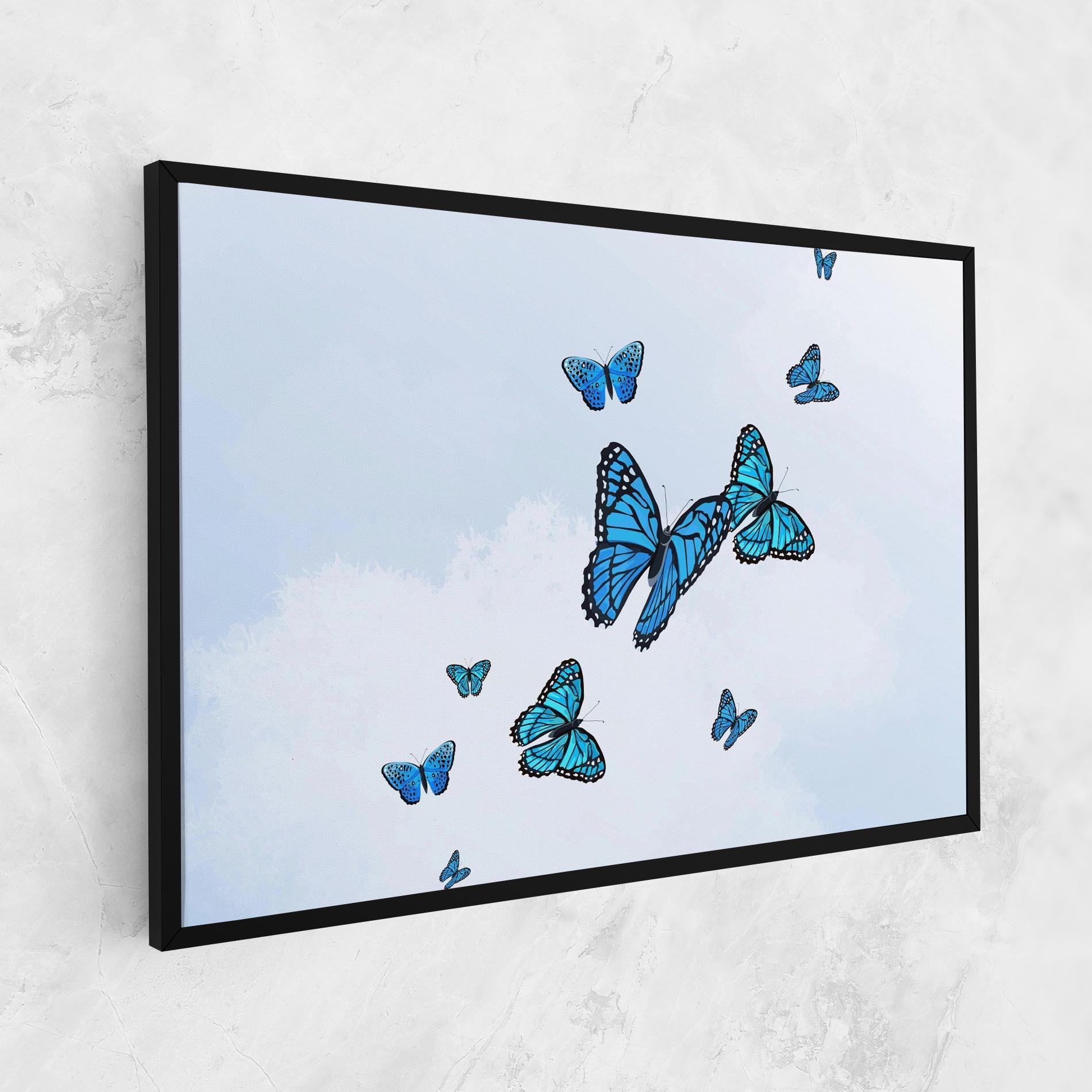 Obraz na Płótnie Blue Sky Butterfly mockup 1