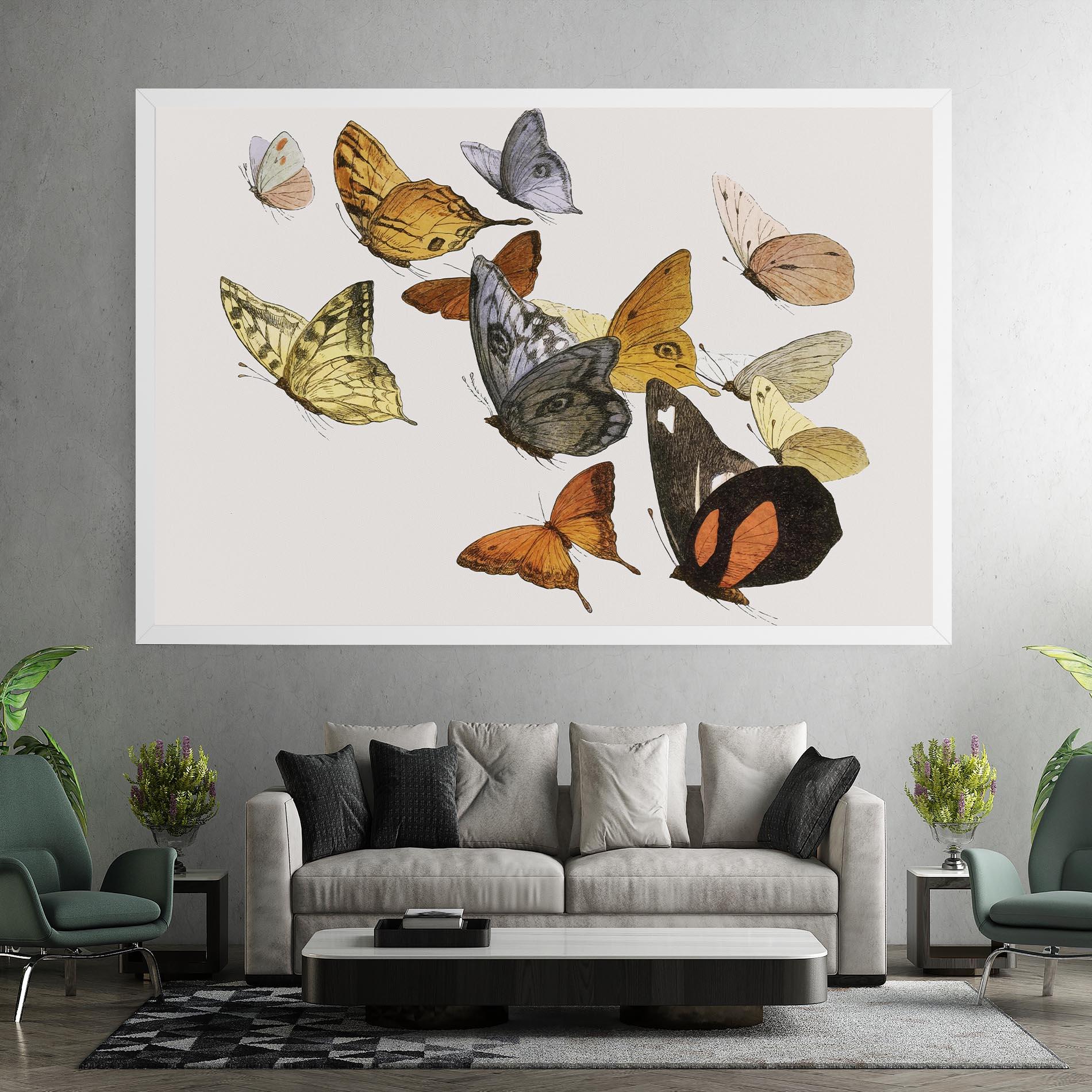 Obraz na Płótnie Butterfly Floating mockup 7