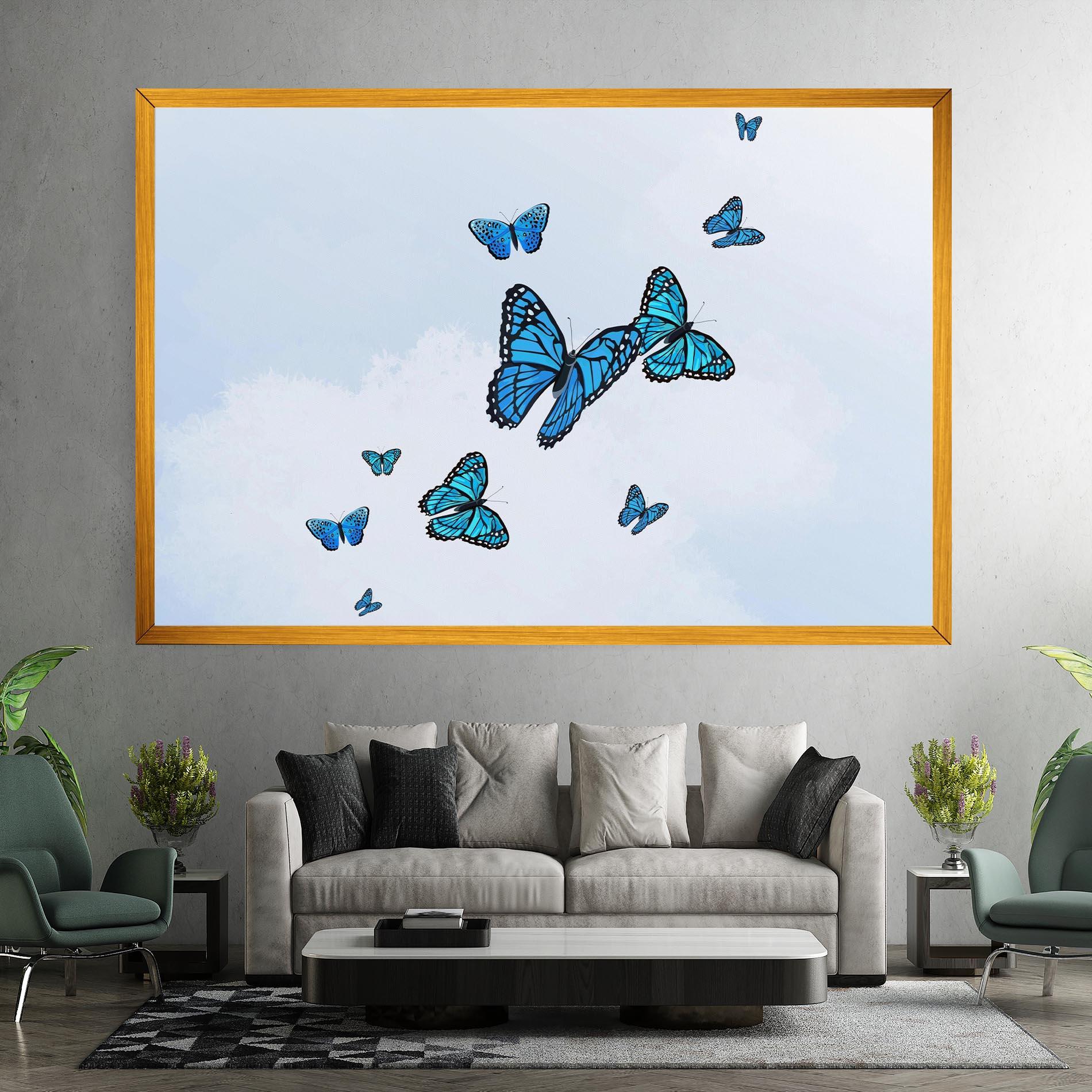 Obraz na Płótnie Blue Sky Butterfly mockup 7