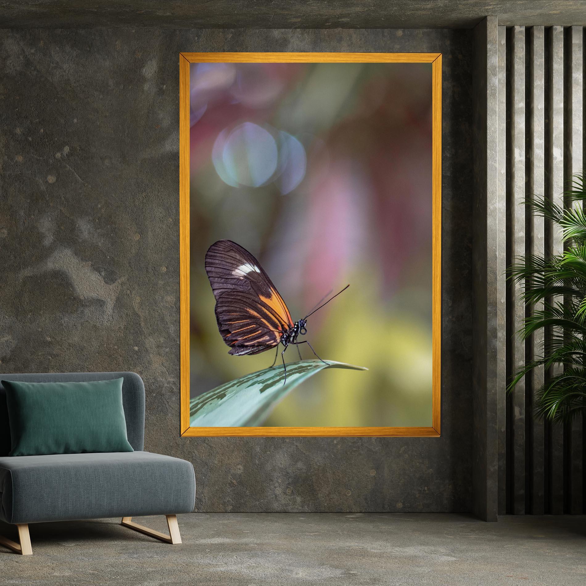 Obraz na Płótnie Dark Purple Butterfly mockup 7