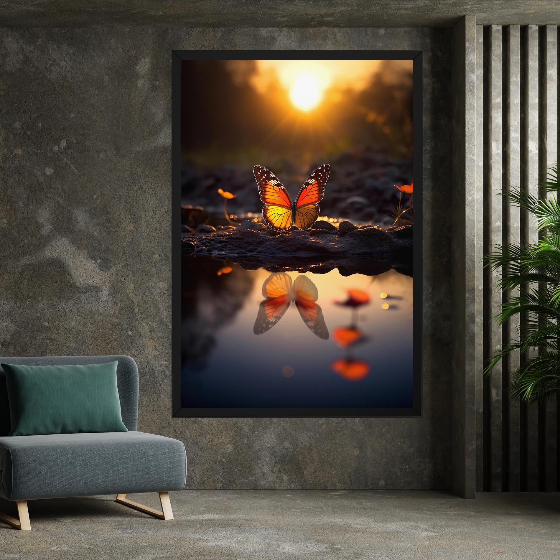 Obraz na Płótnie Sun Water Butterfly mockup 7