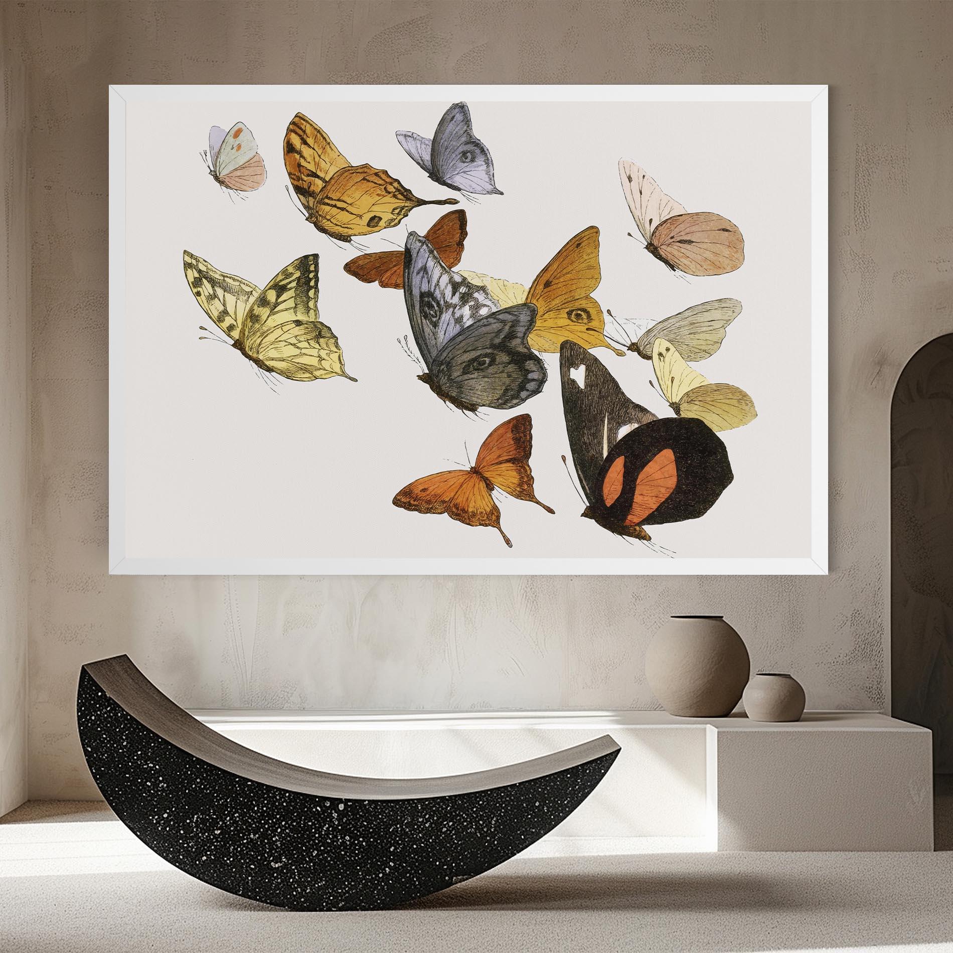 Obraz na Płótnie Butterfly Floating mockup 8