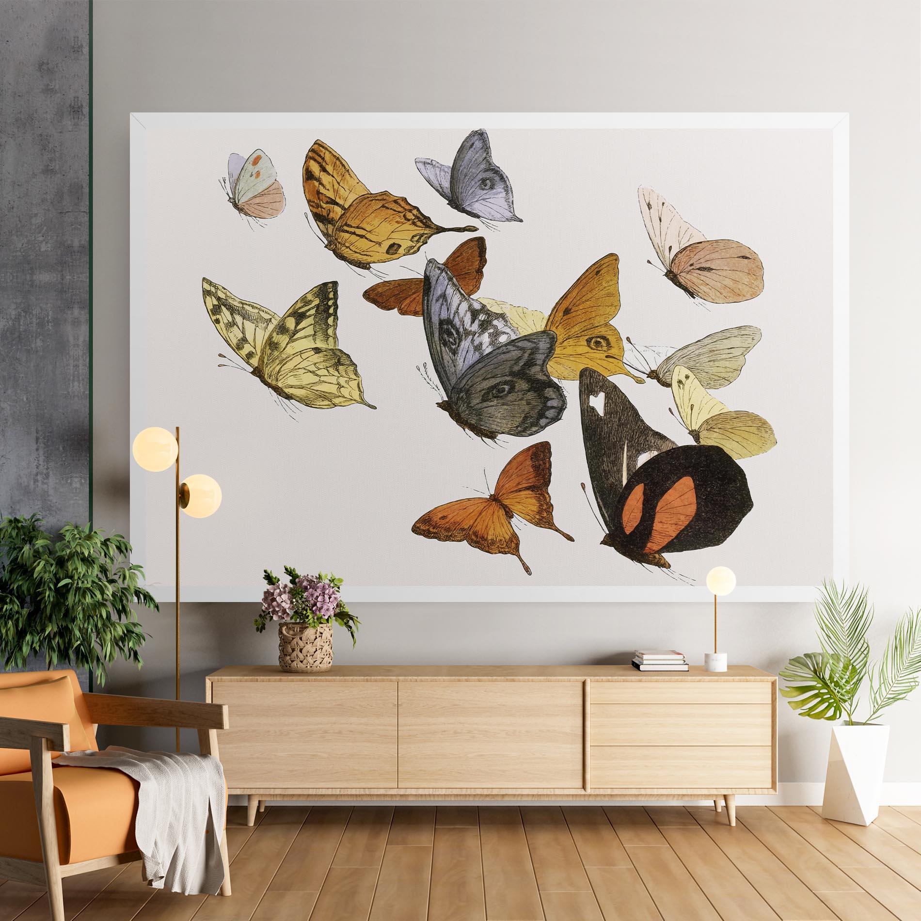 Obraz na Płótnie Butterfly Floating mockup 9