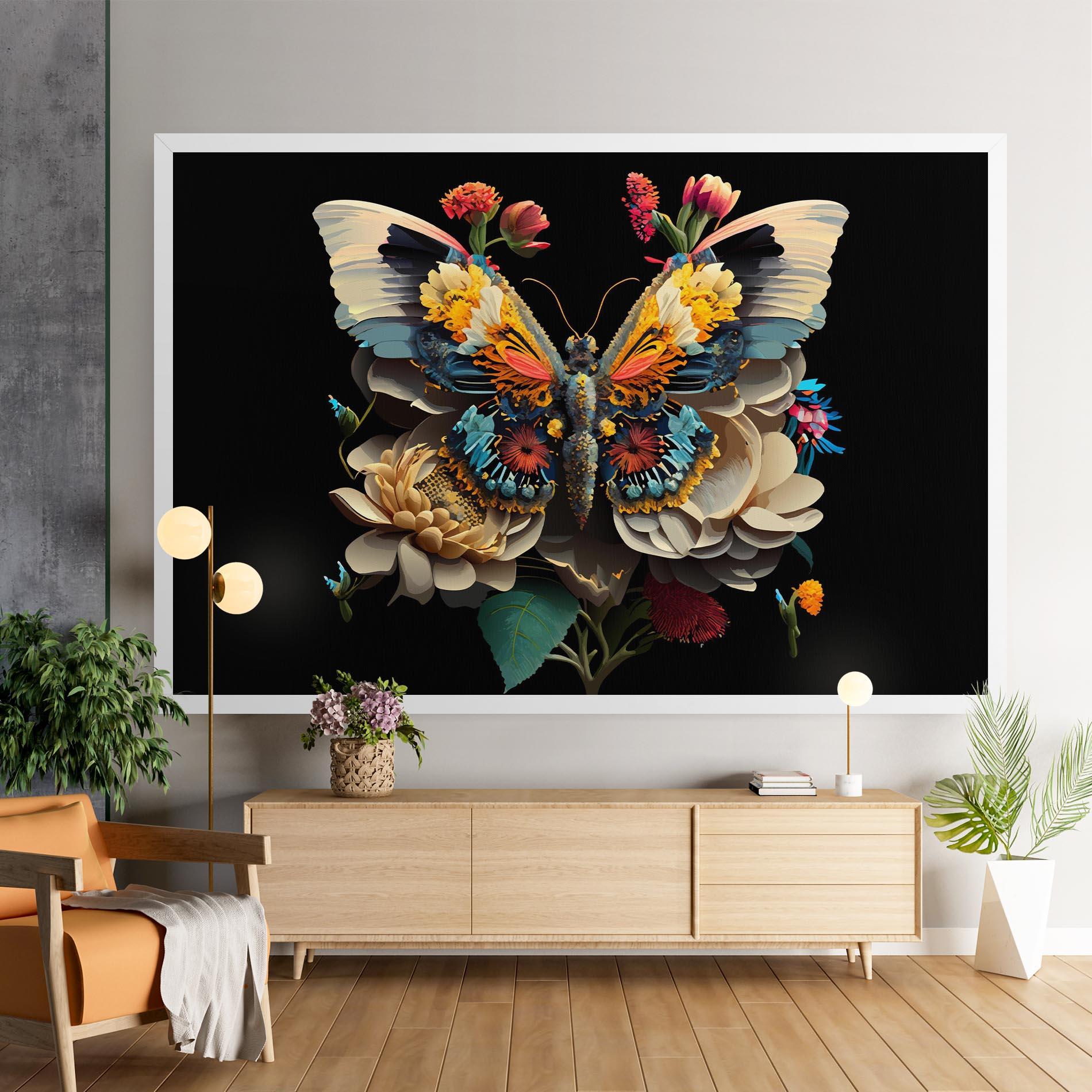 Obraz na Płótnie Colorful Butterfly mockup 9