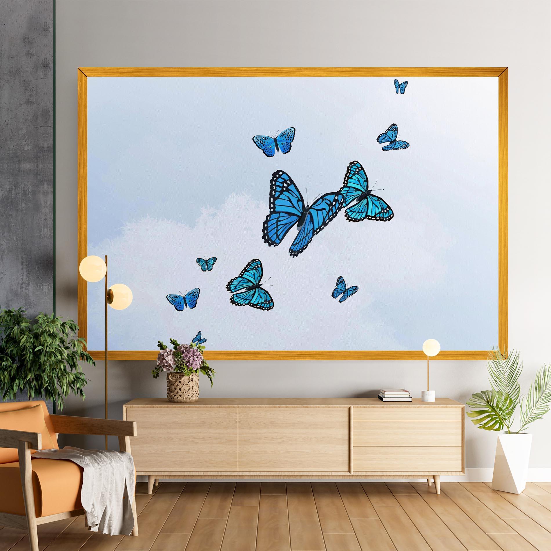 Obraz na Płótnie Blue Sky Butterfly mockup 9