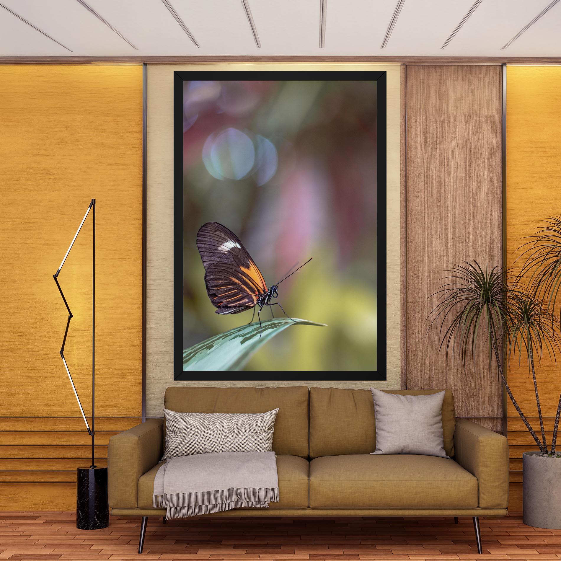 Obraz na Płótnie Dark Purple Butterfly mockup 9