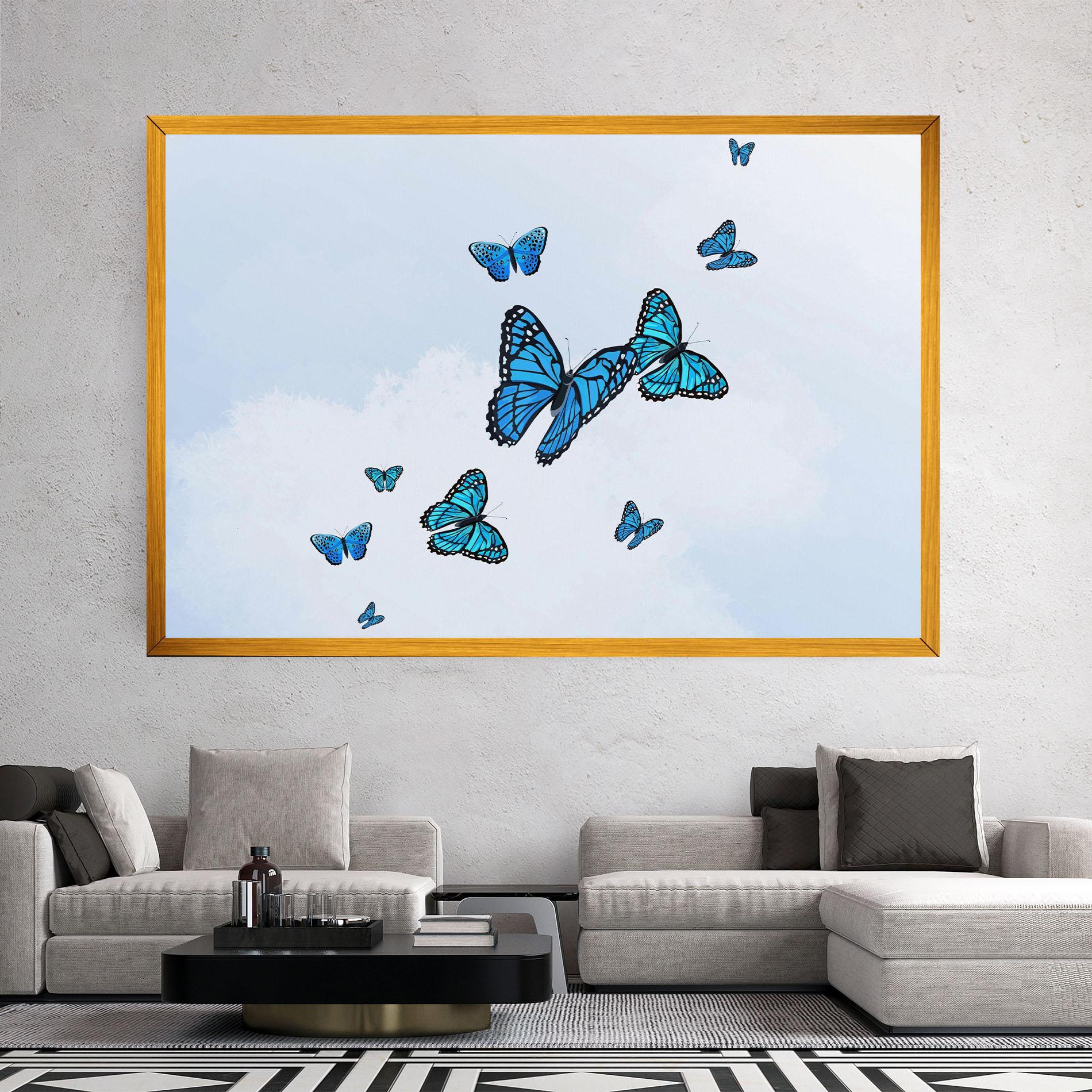 Obraz na Płótnie Blue Sky Butterfly mockup 2