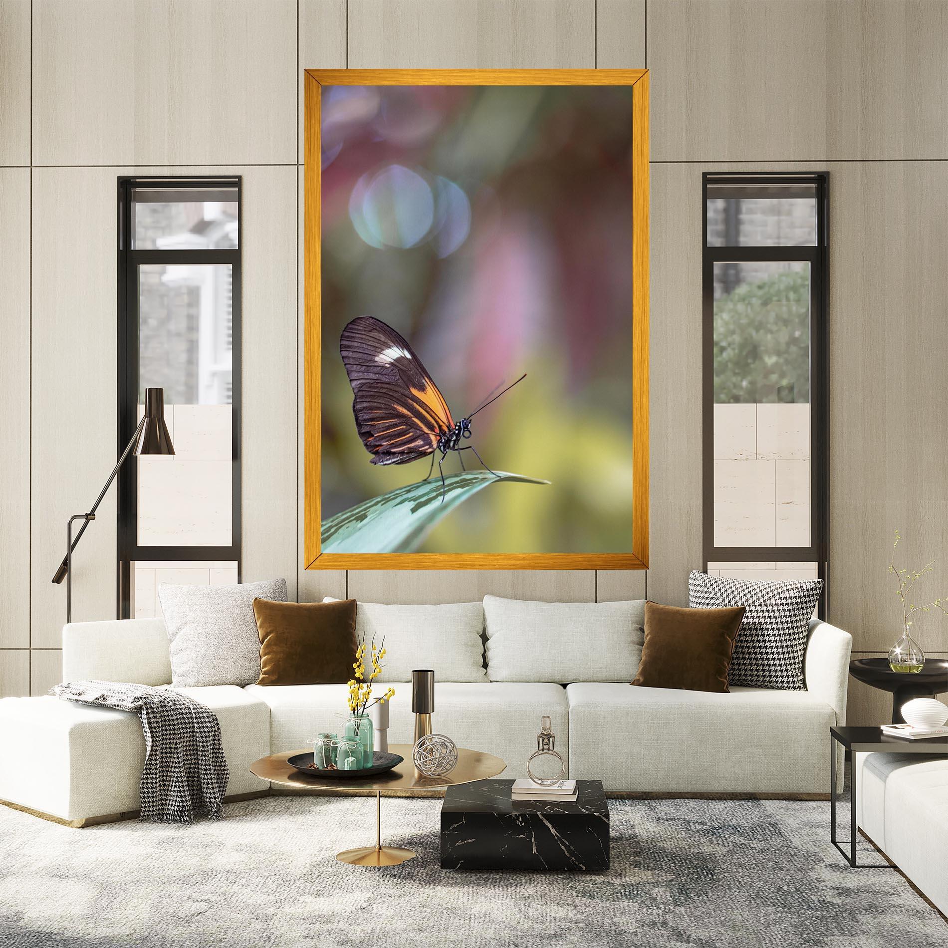 Obraz na Płótnie Dark Purple Butterfly mockup 2