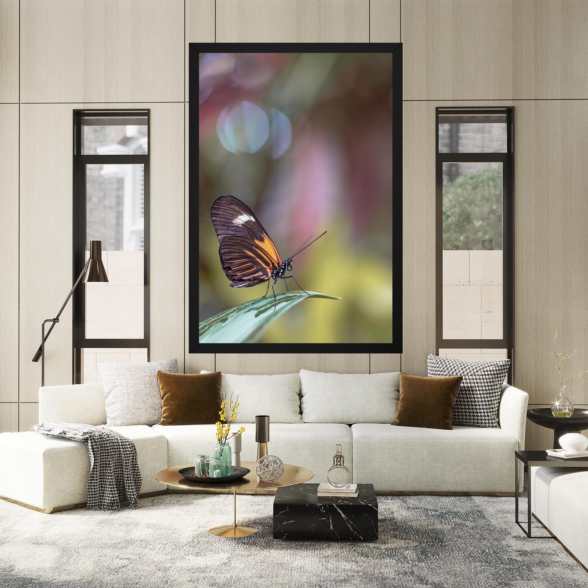 Obraz na Płótnie Dark Purple Butterfly mockup 2